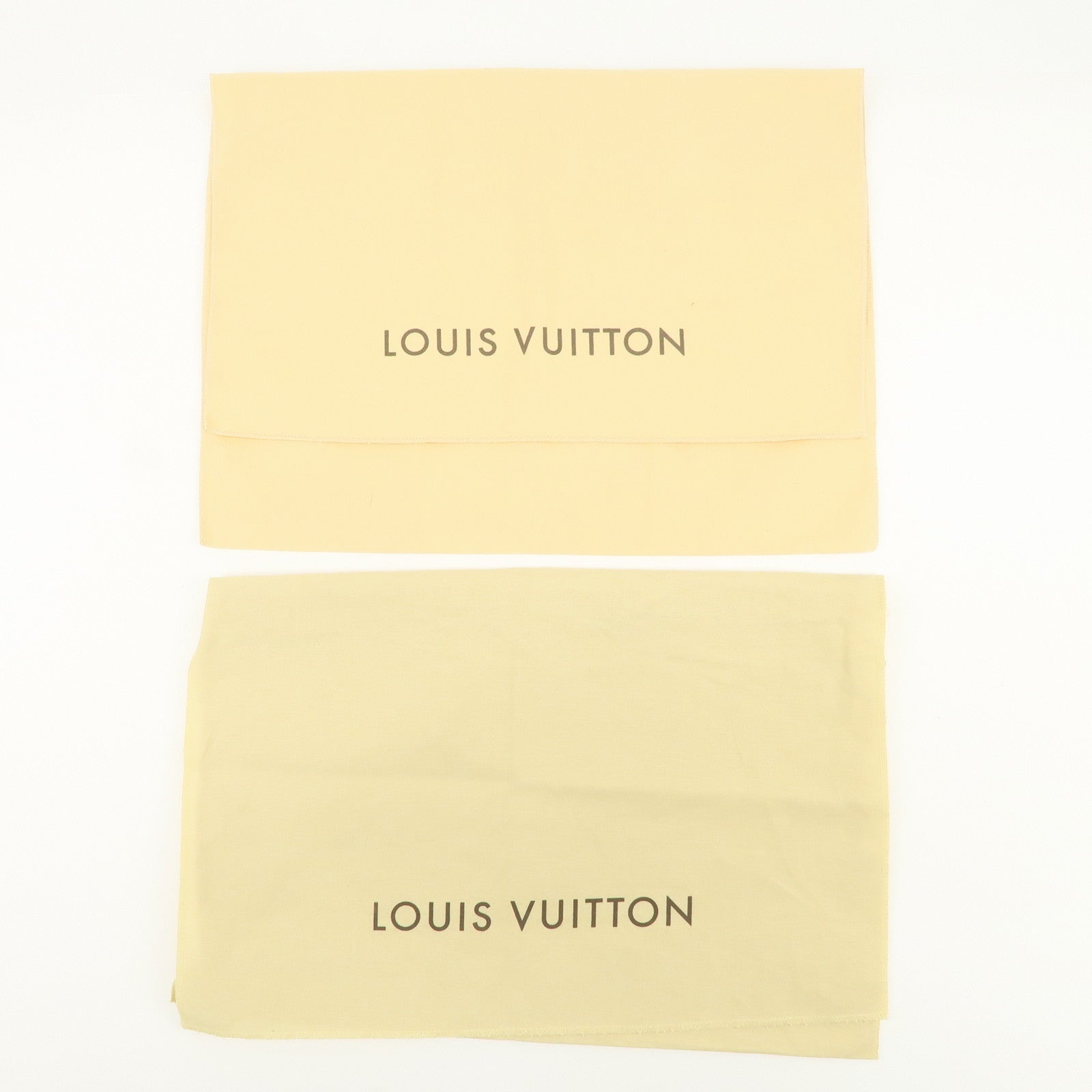 Louis Vuitton Set of 10 Dust Bag Storage Bag Flap Style Beige