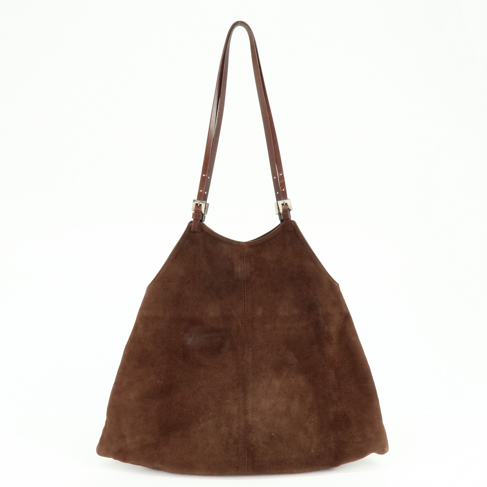 FENDI Suede Tote Bag Hand Bag Shoulder Bag Brown 26690