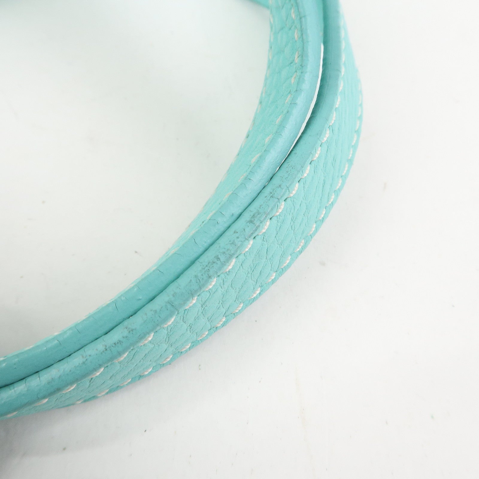 Tiffany & Co Manhattan Leather Hand Bag Tiffany Light Blue