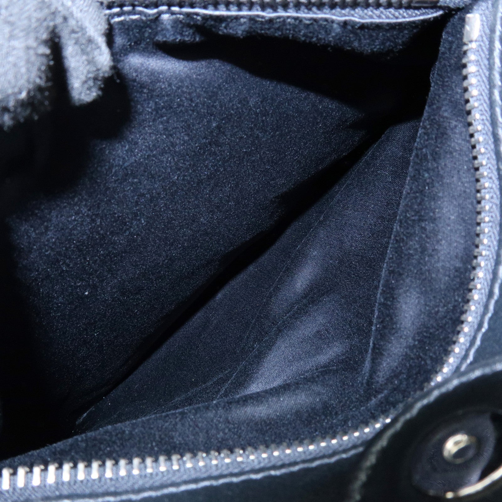 MIU MIU Logo Leather Tote Bag Shoulder Bag Hand Bag Black