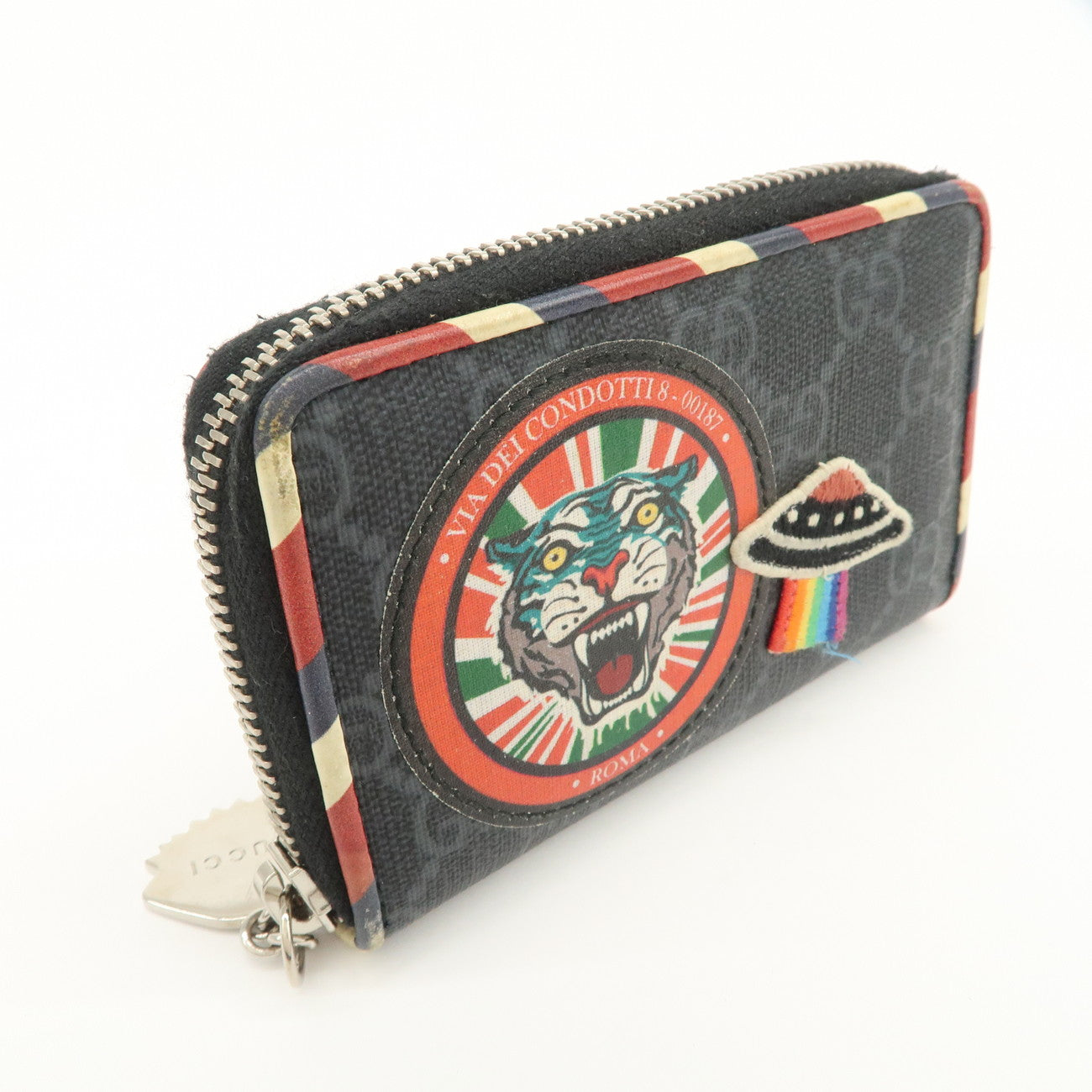 GUCCI GG Supreme Night Courrier Coin Case Black 496343