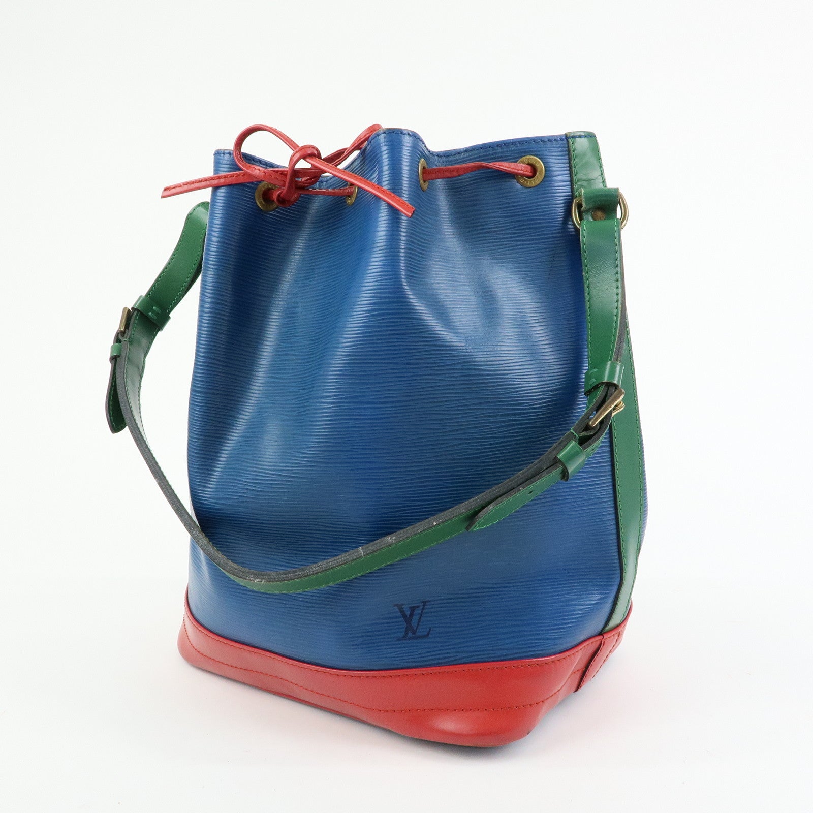Louis Vuitton Epi Noe Tricolor Shoulder Bag Blue Green Red M44082