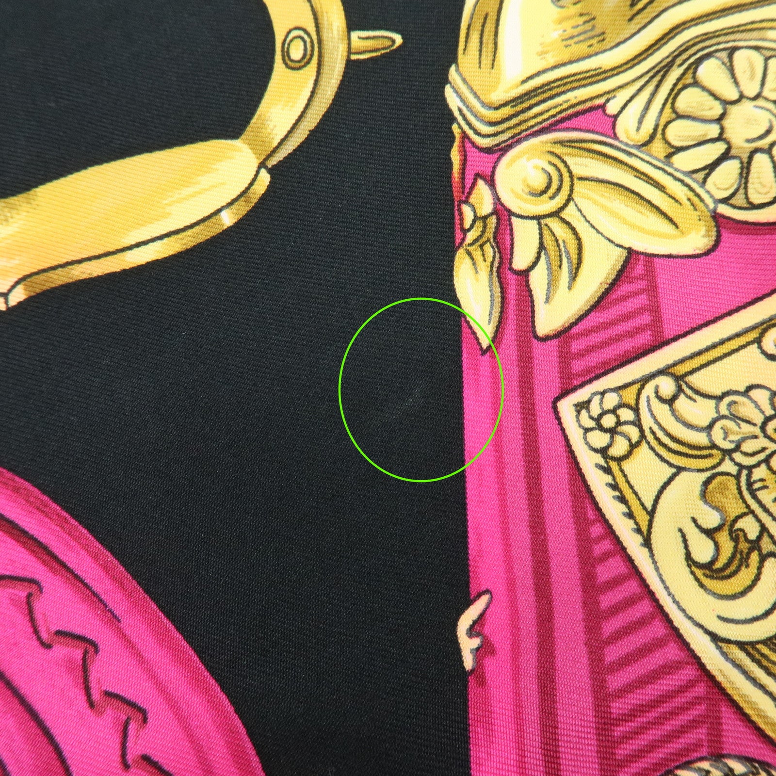 HERMES Carre 90 Silk 100% Scarf ETRIERS Stirrup Print Black Pink