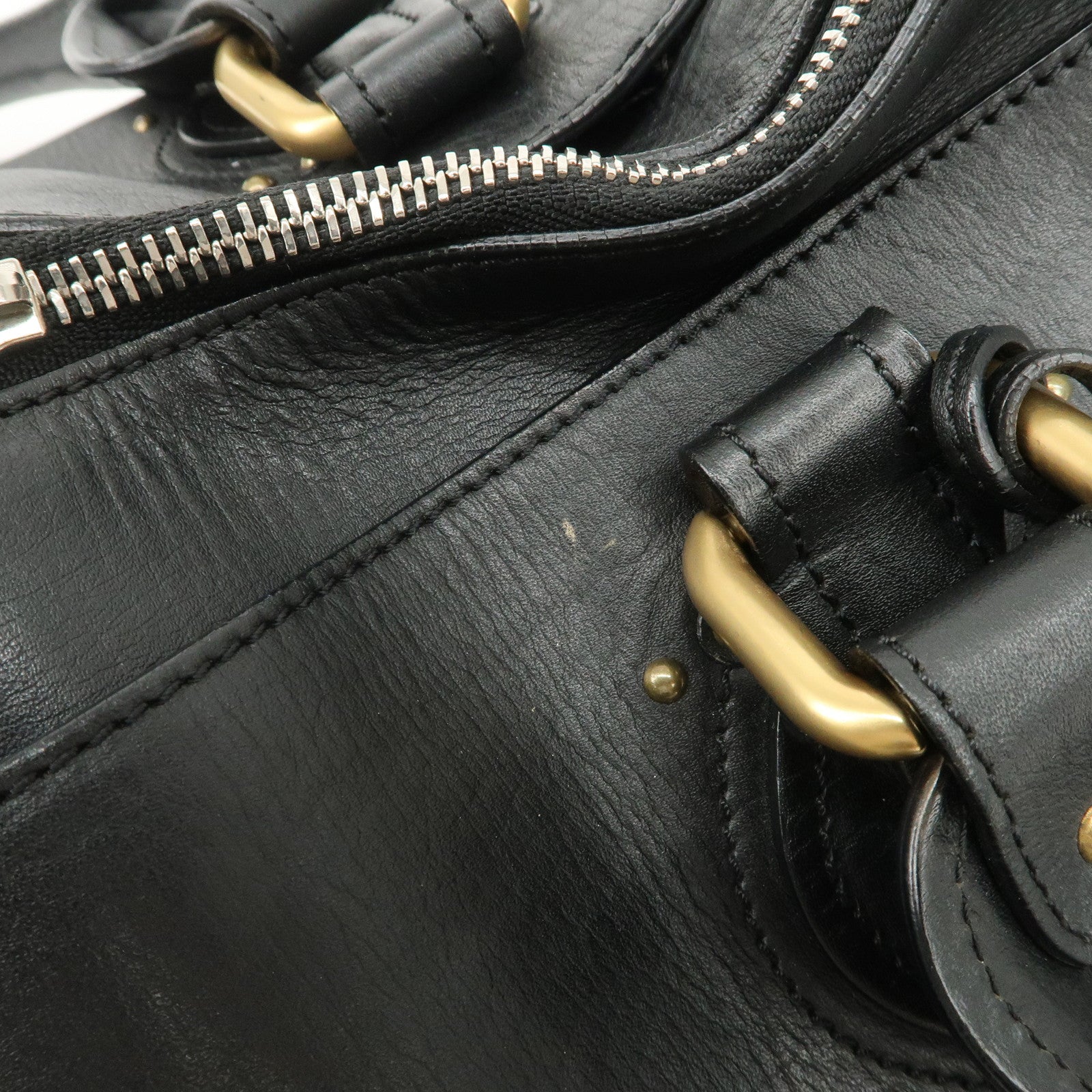 Chloe Paddington Leather Hand Bag Shoulder Bag Black