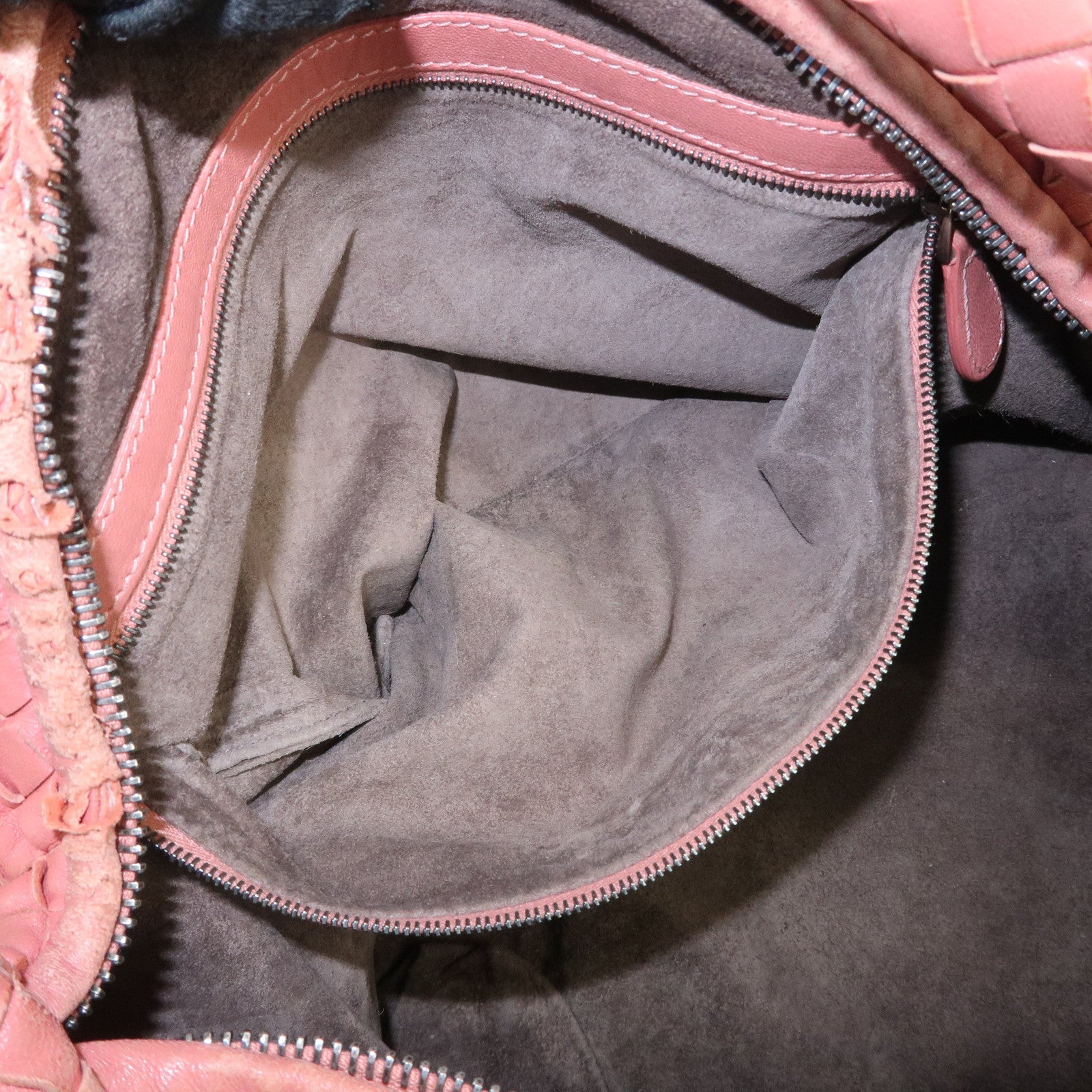 BOTTEGA VENETA Intrecciato Leather Shoulder Bag Hand Bag Pink