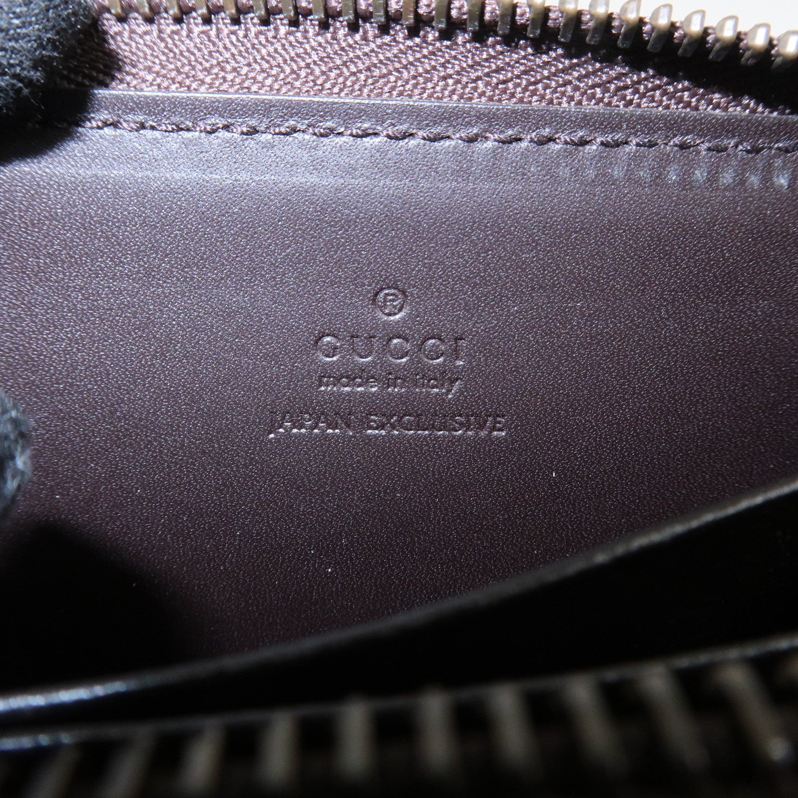 GUCCI Diamante Leather Coin Case Coin Wallet Brown Gold 337689