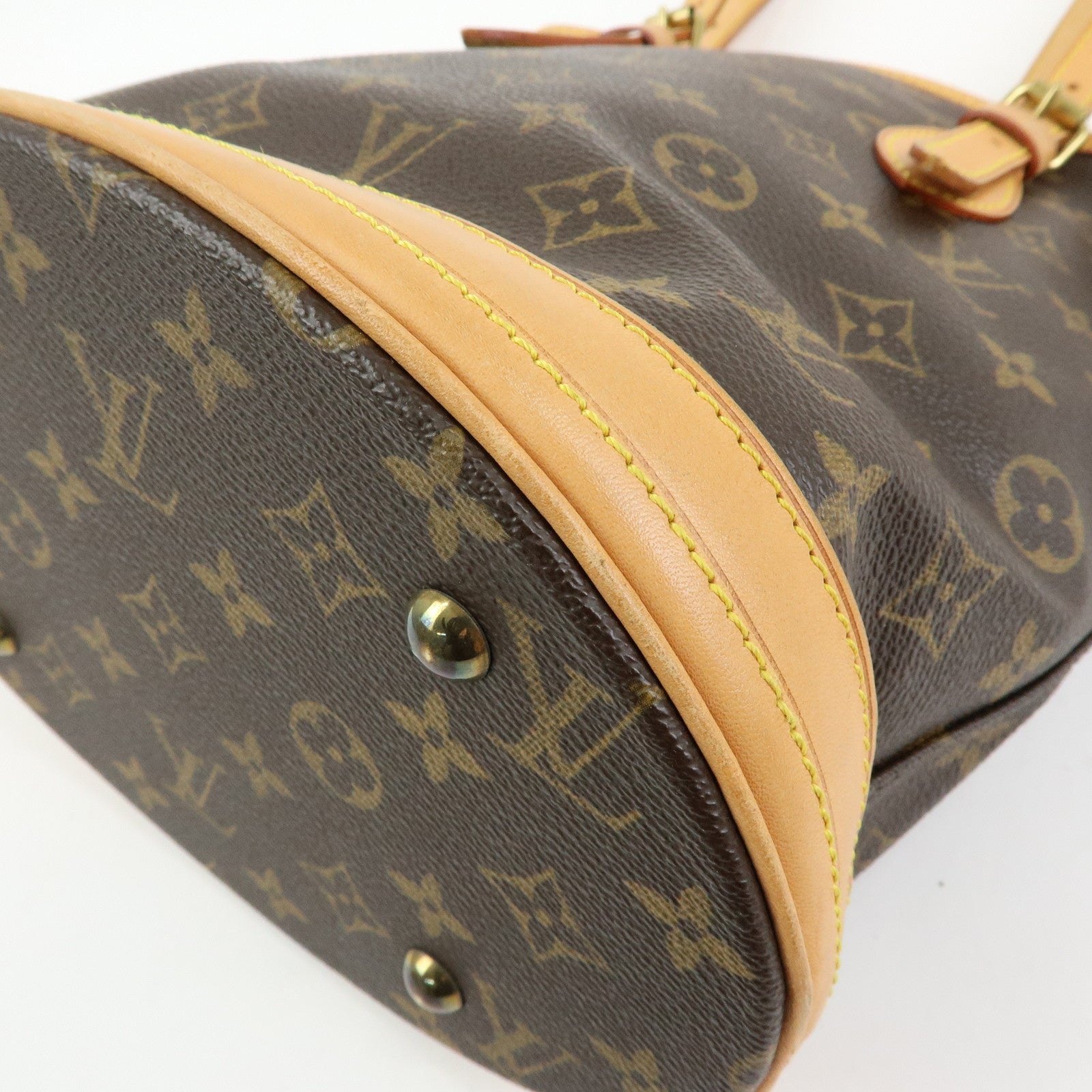 Louis Vuitton Monogram Canvas Bucket PM Hand Bag Brown M42238