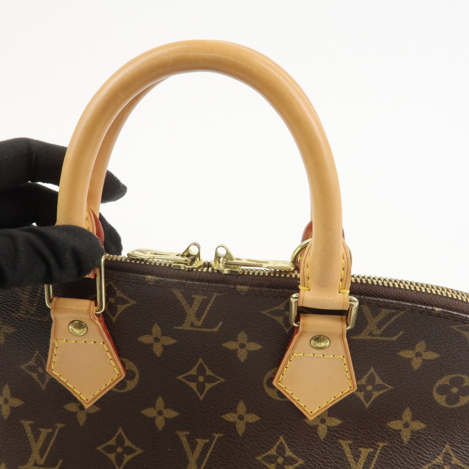 Louis Vuitton Monogram Alma Hand Bag Brown M51130