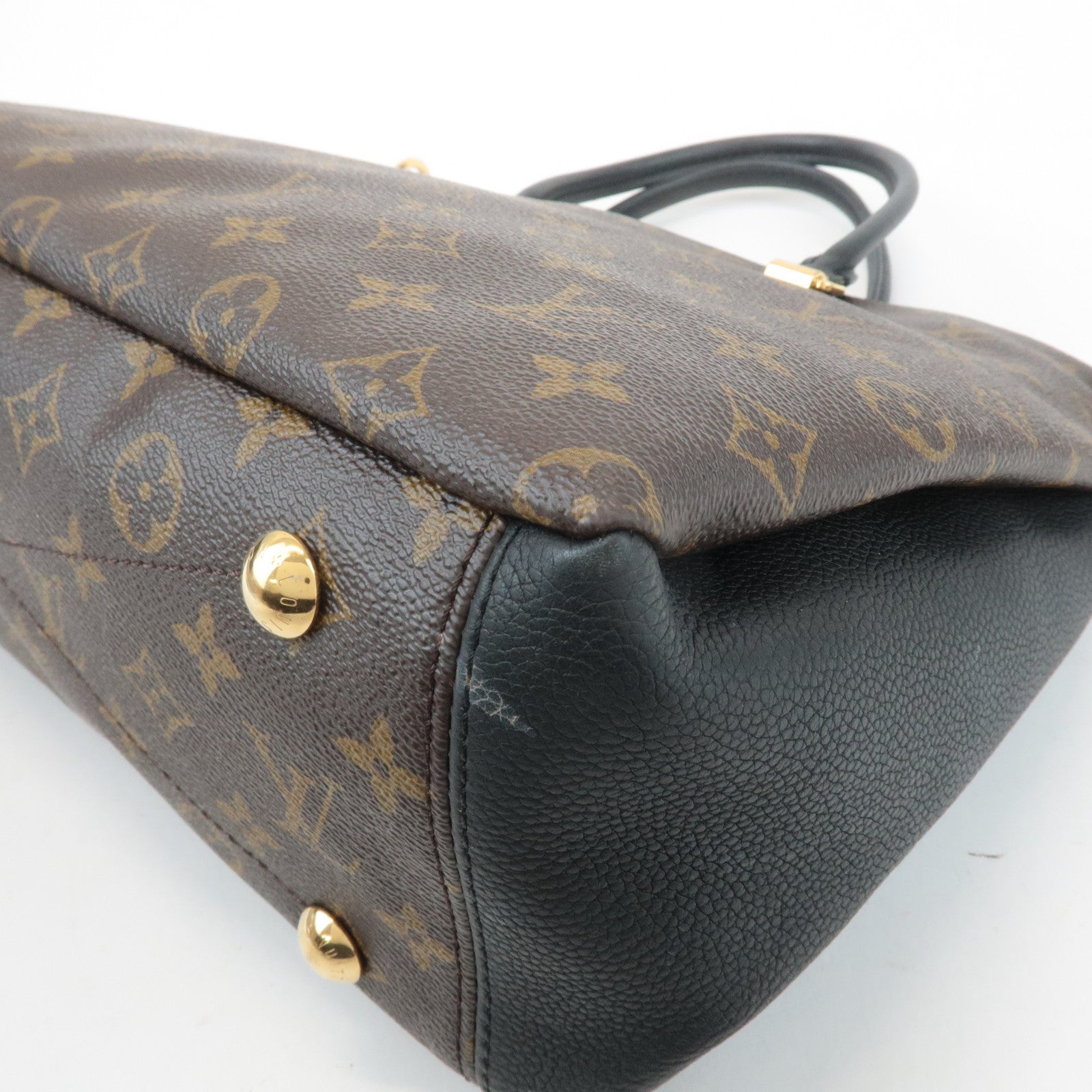 Louis Vuitton Monogram Pallas 2Way Hand Bag Noir M42756 Used