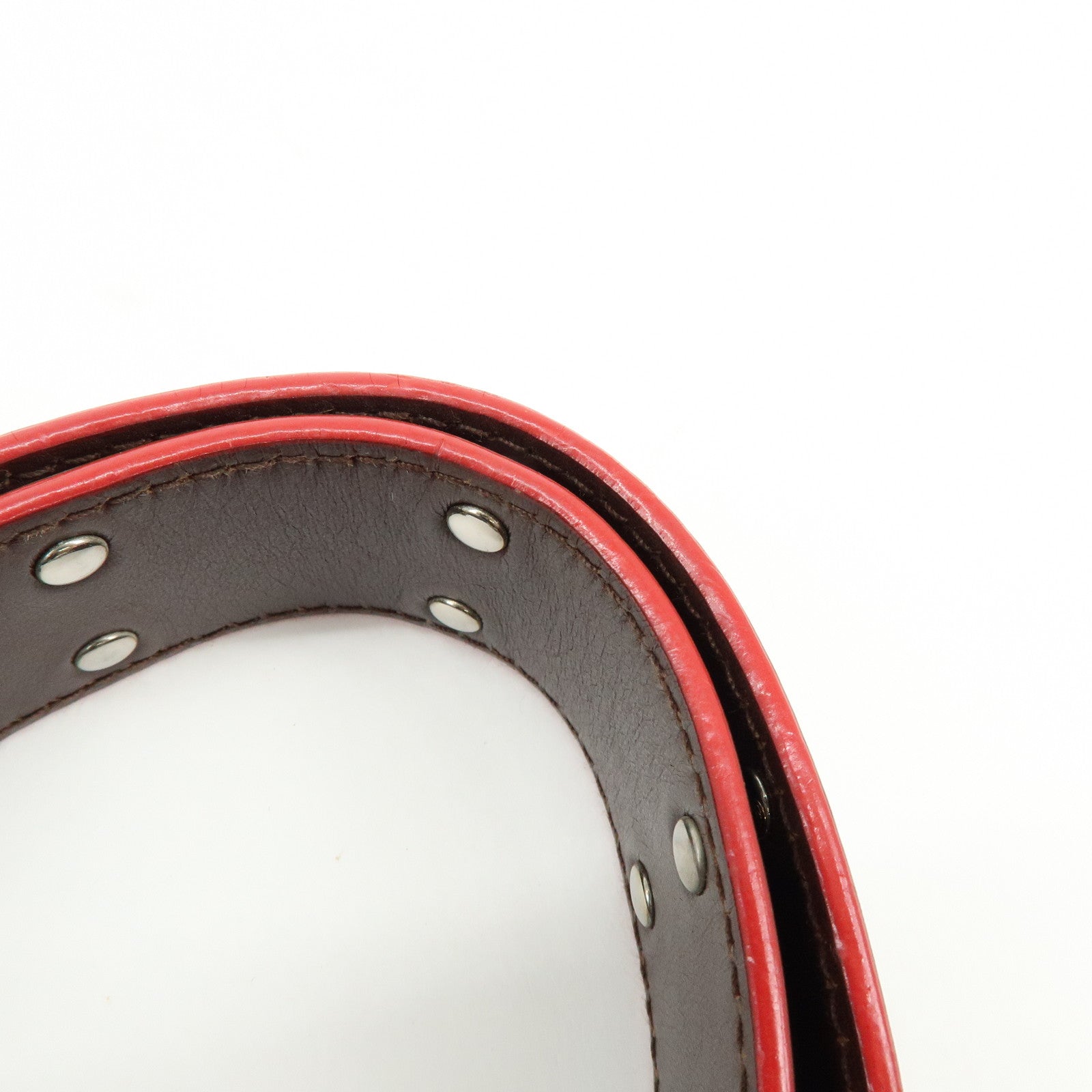 LOEWE Repeat Anagram Canvas Leather Shoulder Bag Blue Brown