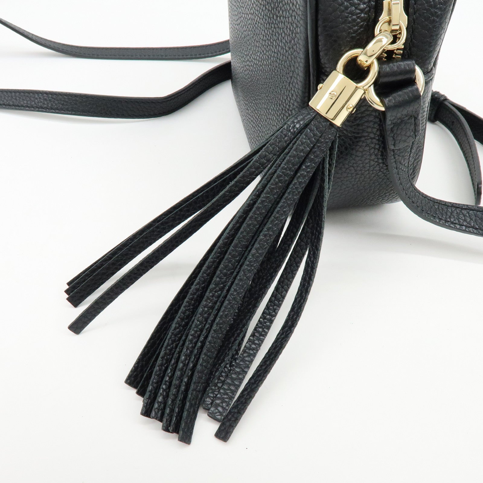 GUCCI SOHO Leather Shoulder Crossbody Bag Black 308364