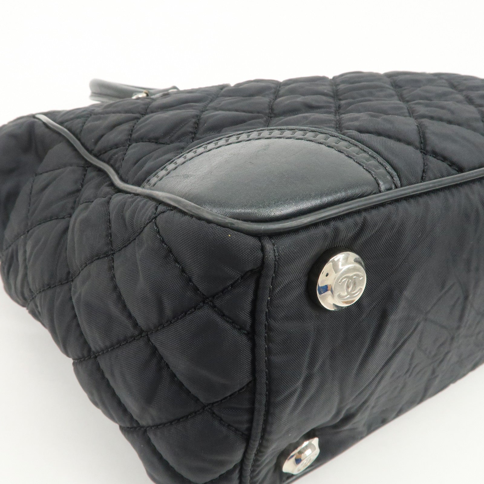CHANEL Paris New York Nylon Leather Tote Bag Shoulder Bag A33100