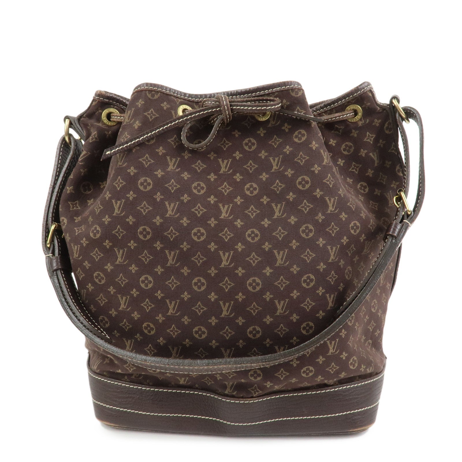 Louis Vuitton Monogram Mini Lin Noe Shoulder Bag Ebene M95229