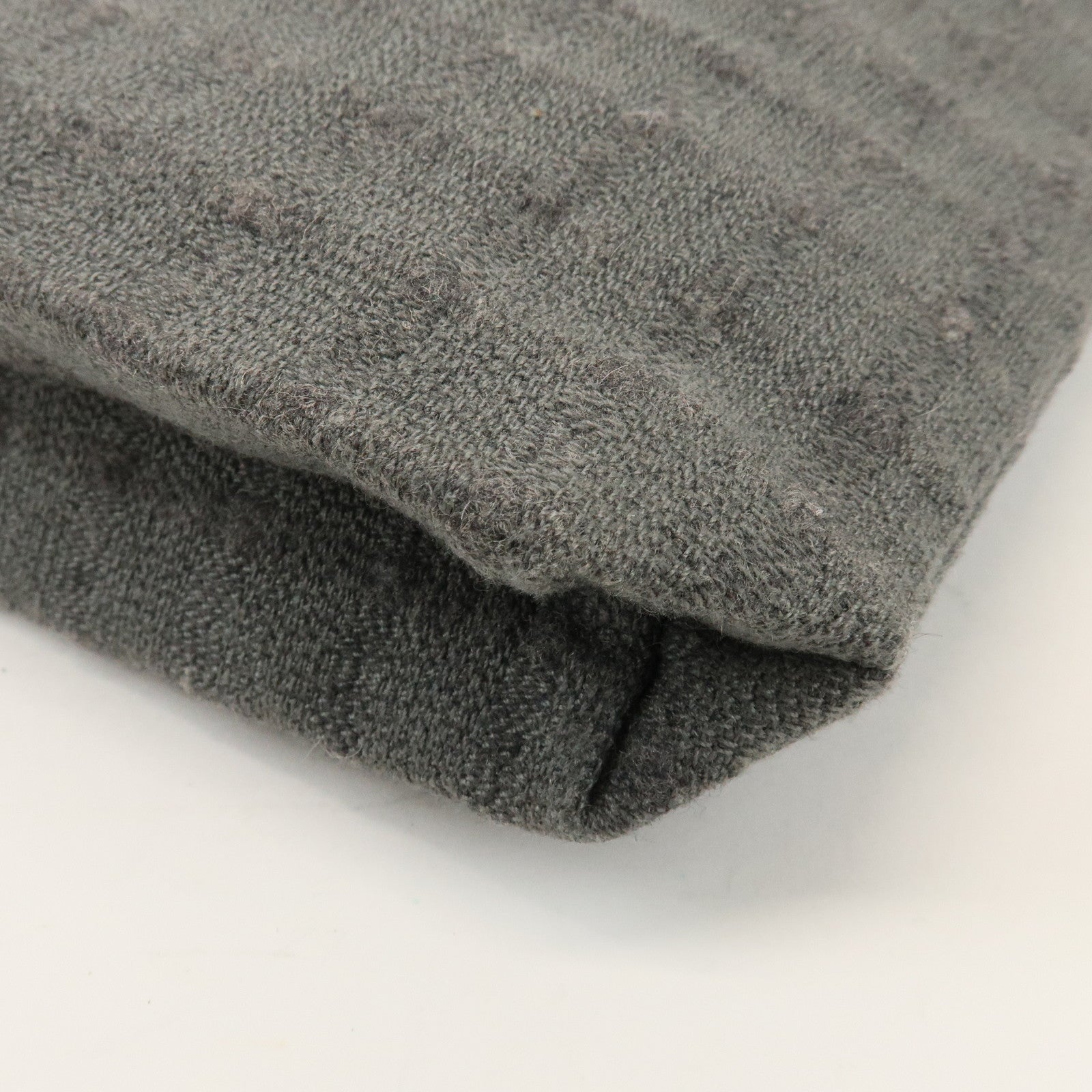 HERMES Amedaba GM Canvas Leather Tote Bag Hand Bag Grey