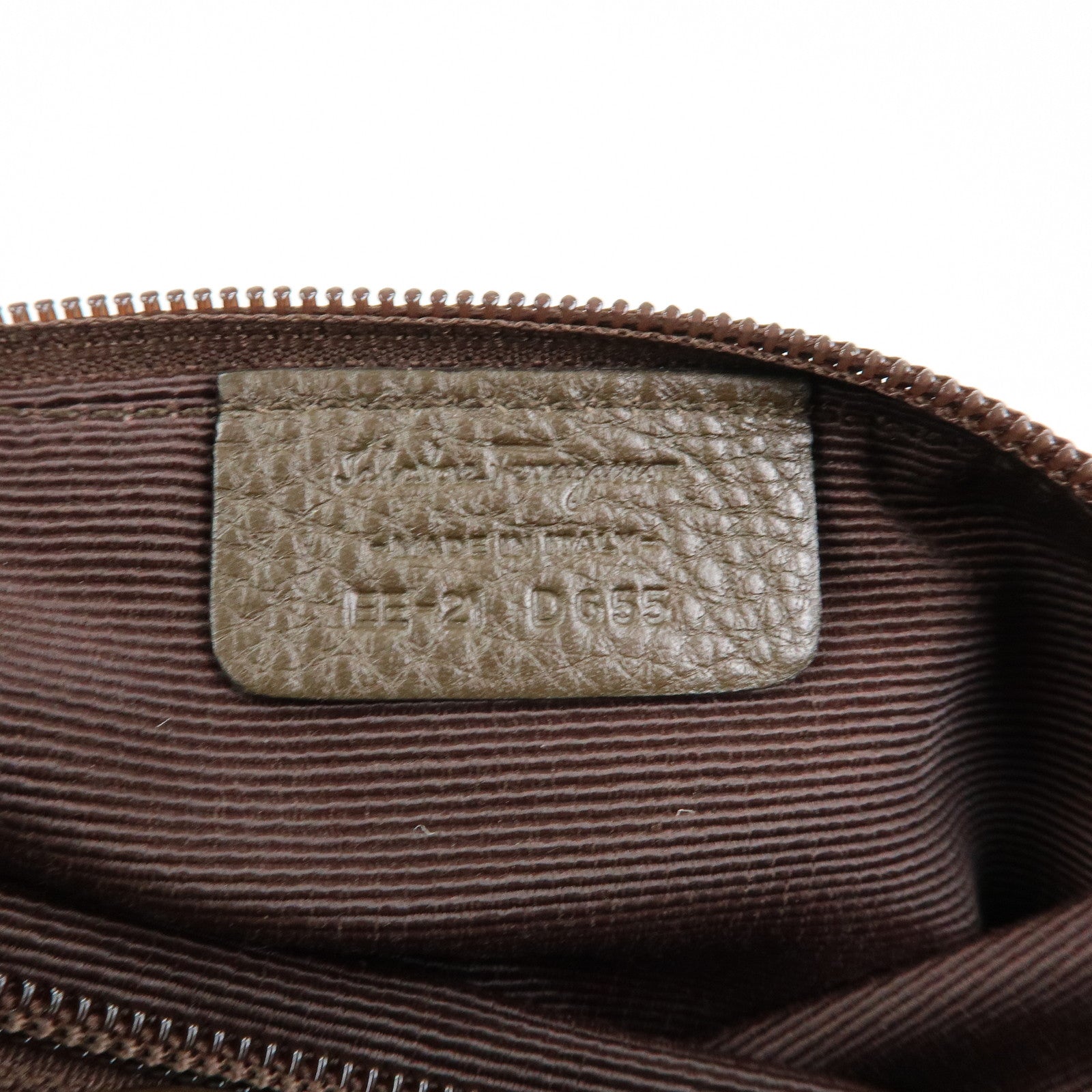 Ferragamo Gancini Calf Leather Hand Bag Shoulder Bag Khaki