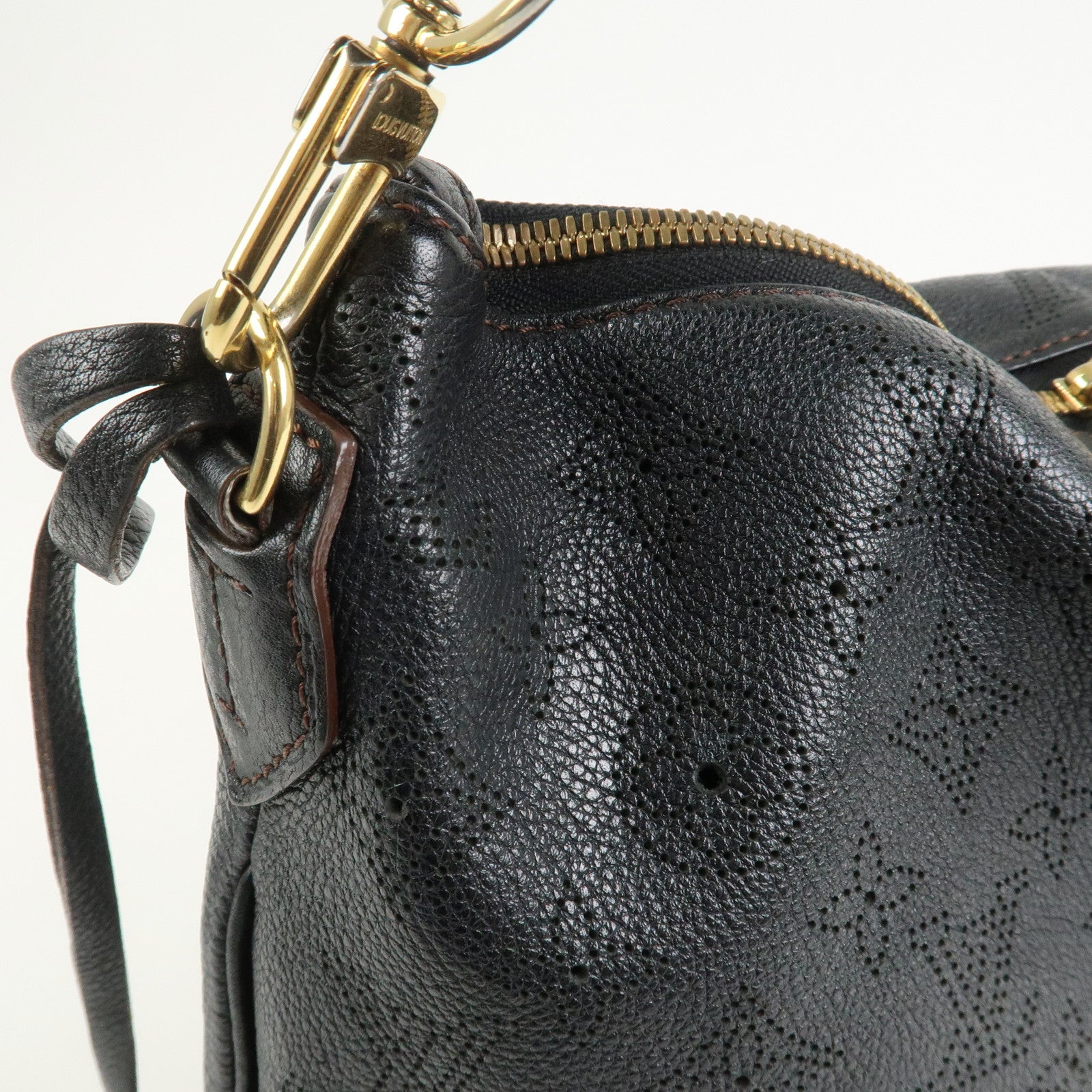 Louis Vuitton Monogram Mahina Selene MM 2Way Hand Bag Noir M93987