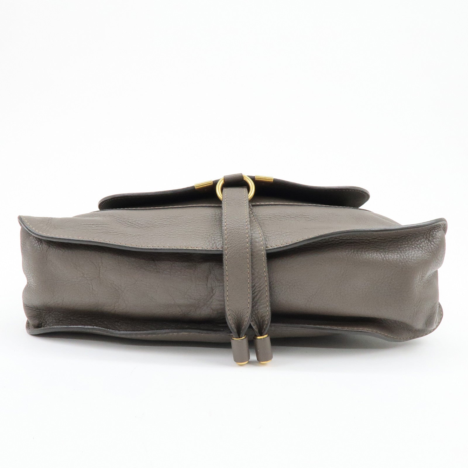 Chloe Marcie Leather 2Way Bag Shoulder Bag Hand Bag Greige