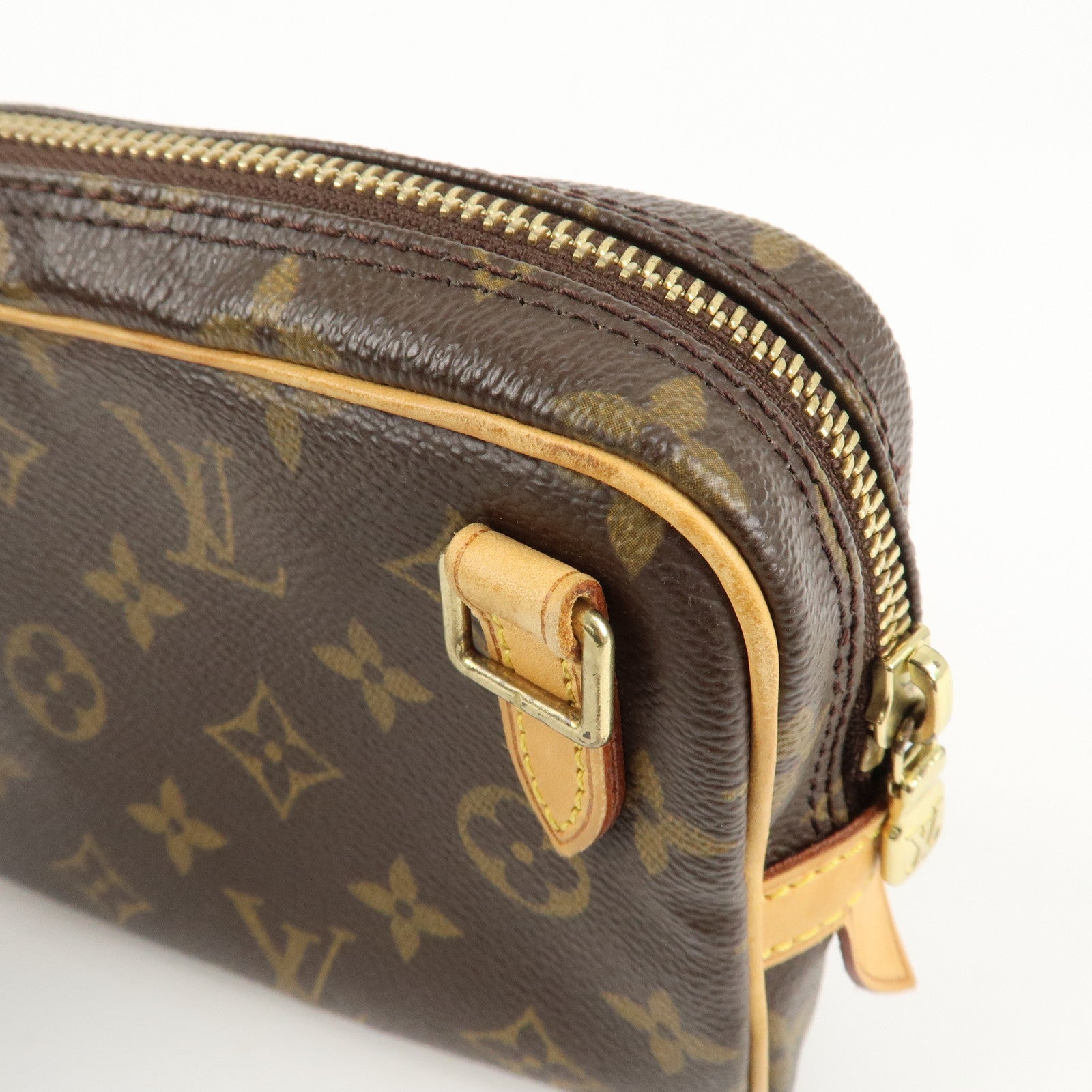Louis Vuitton Monogram Pochette Marly Bandouliere Bag Brown M51828 Used