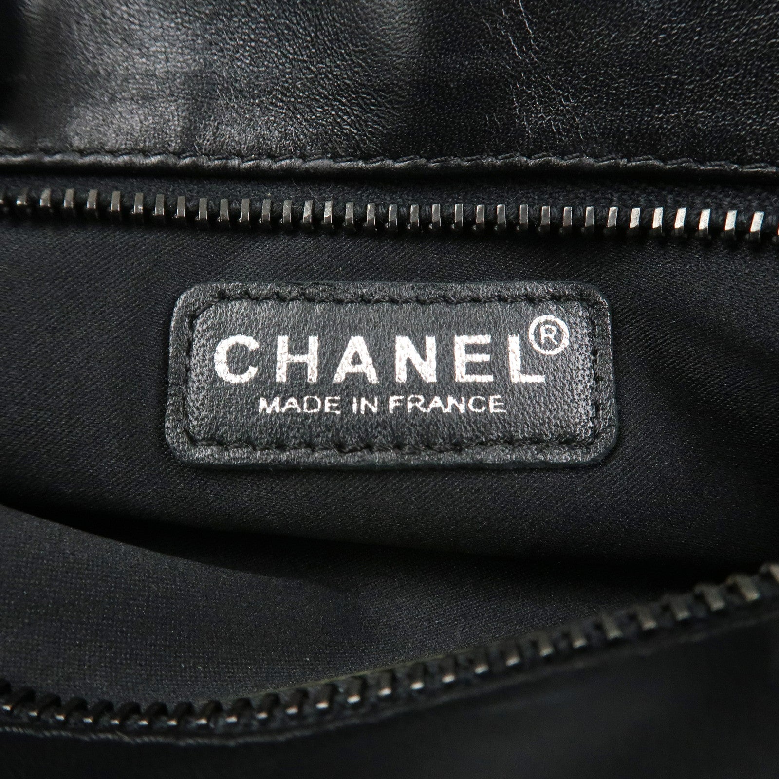 CHANEL Sports Line Nylon Leather Small Pouch Cosmetic Pouch Black