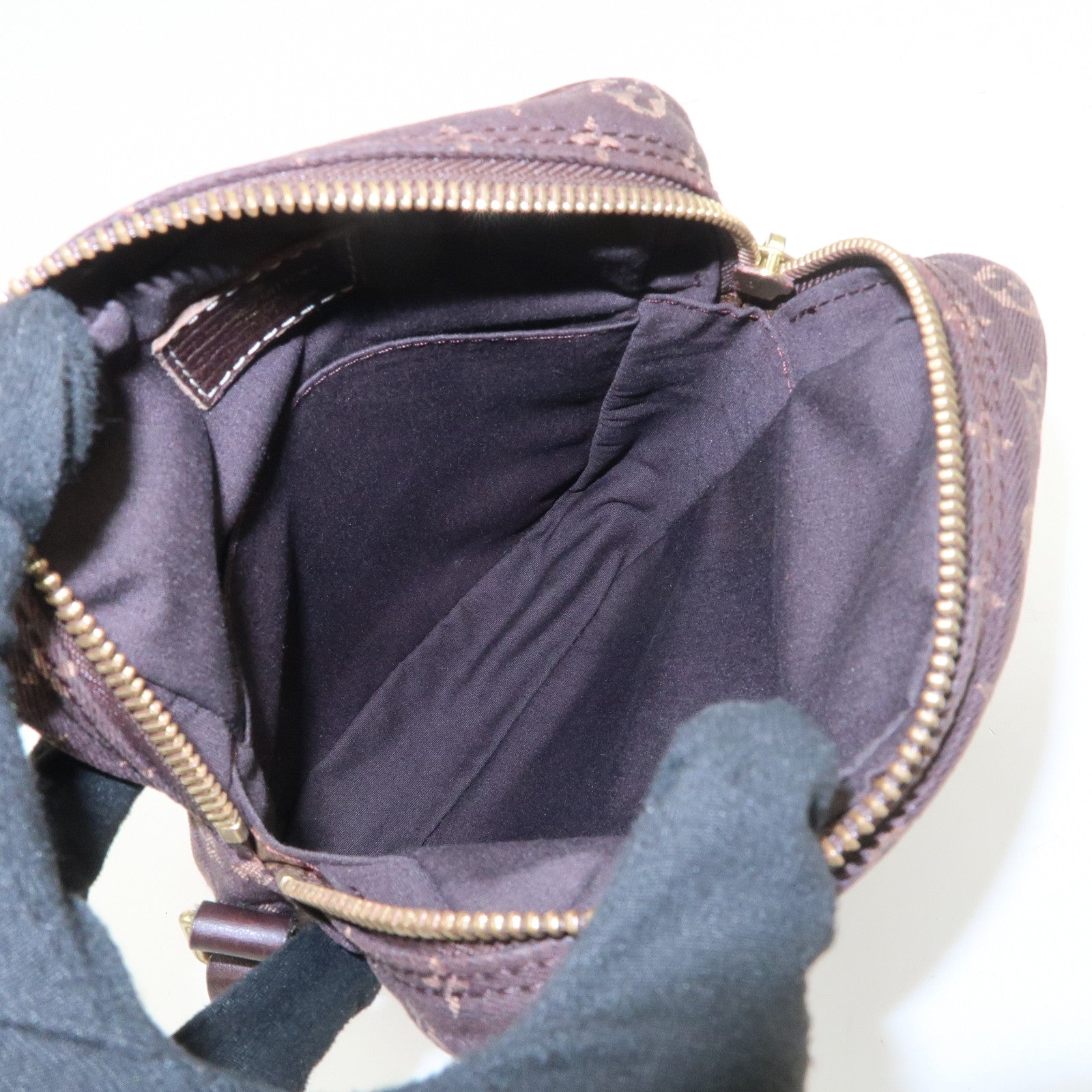 Louis Vuitton Monogram Mini Lin Danube Shoulder Bag Brown M95228