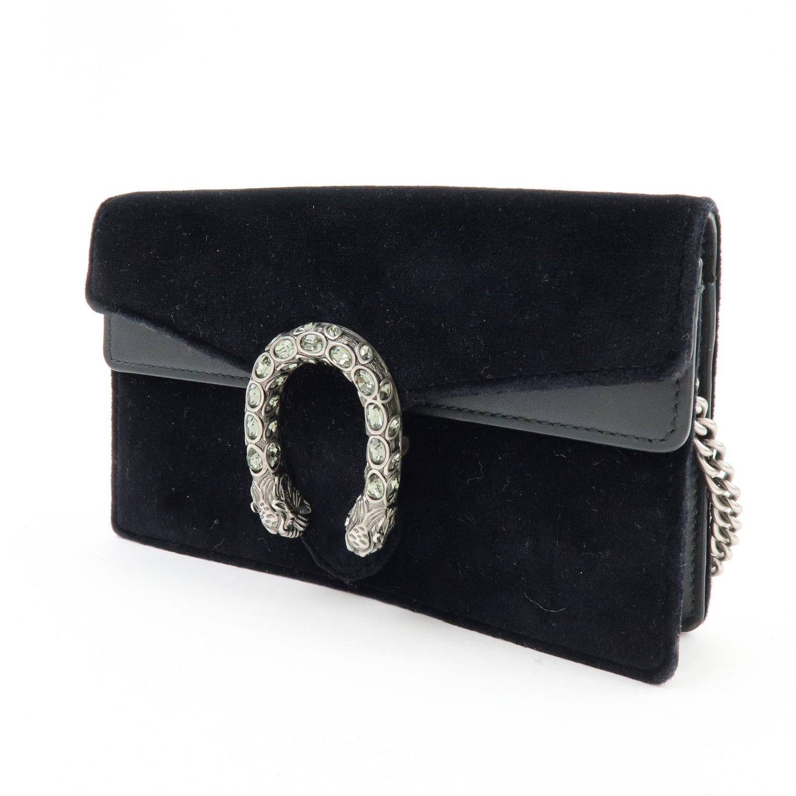 GUCCI Dionysus Super Mini Suede Leather Chain Shoulder Bag 476432