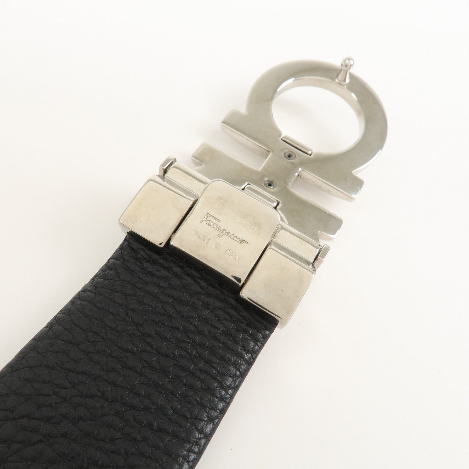 Ferragamo Gancini Logo Leather Belt Brown