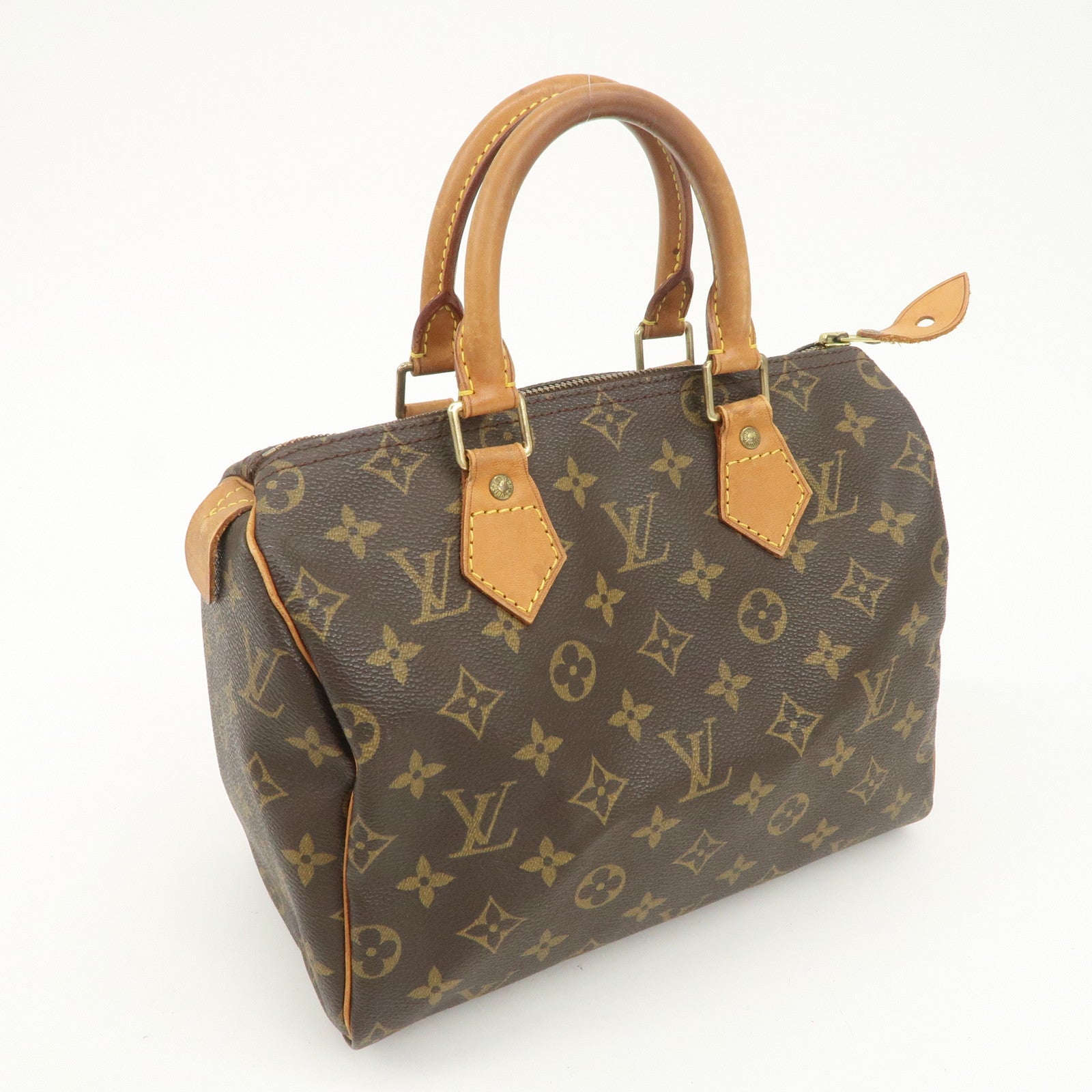 Louis Vuitton Monogram Speedy 25 Boston Bag Hand Bag Brown M41528