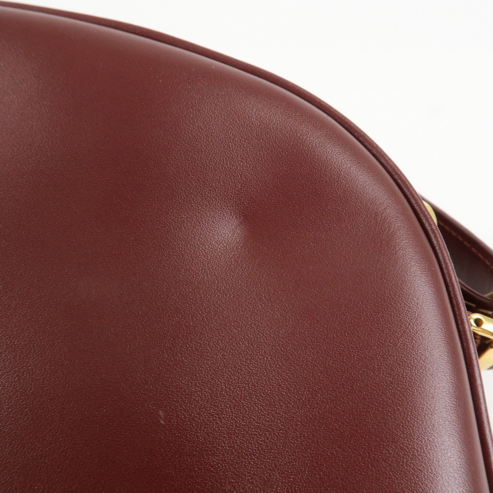 Cartier Must Line Calf Leather Shoulder Bag Burgundy