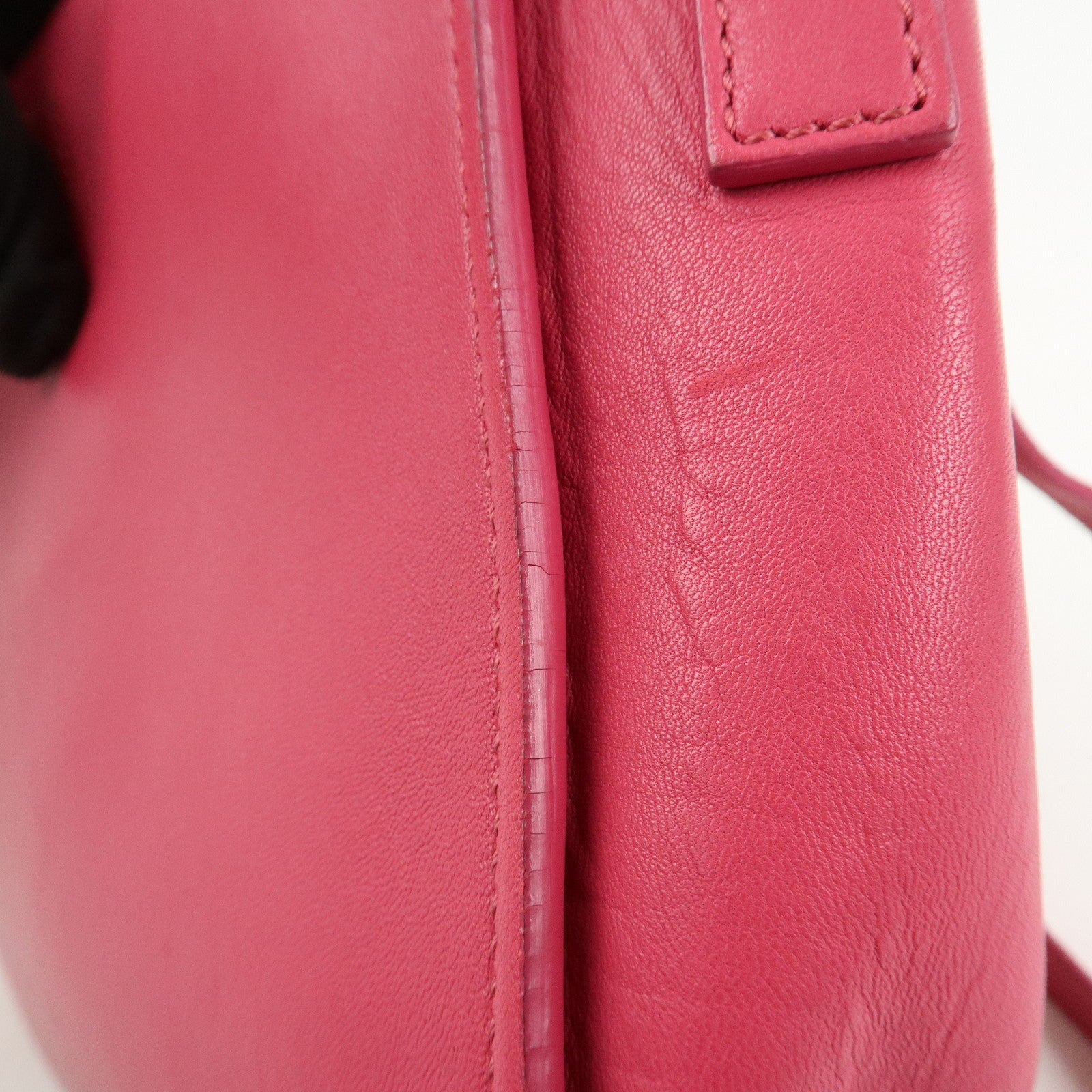 LOEWE Anagram Leather Shoulder Bag Crossbody Bag Pink