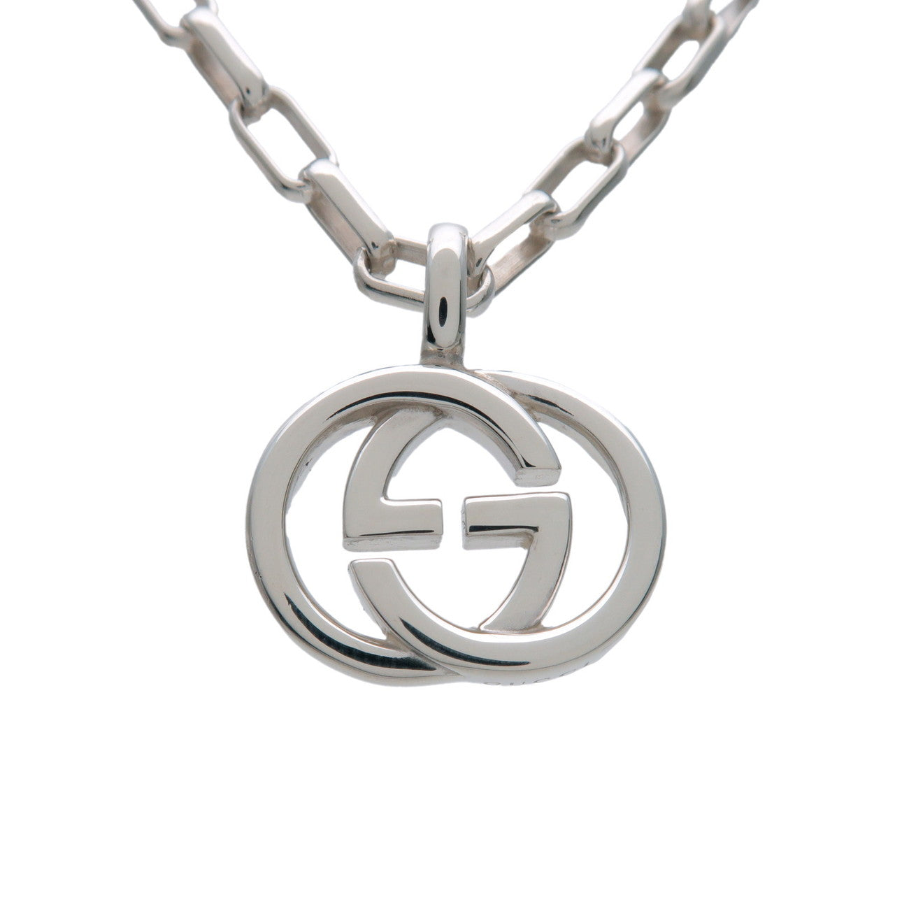 GUCCI Interlocking G Chain Necklace SV925 Silver