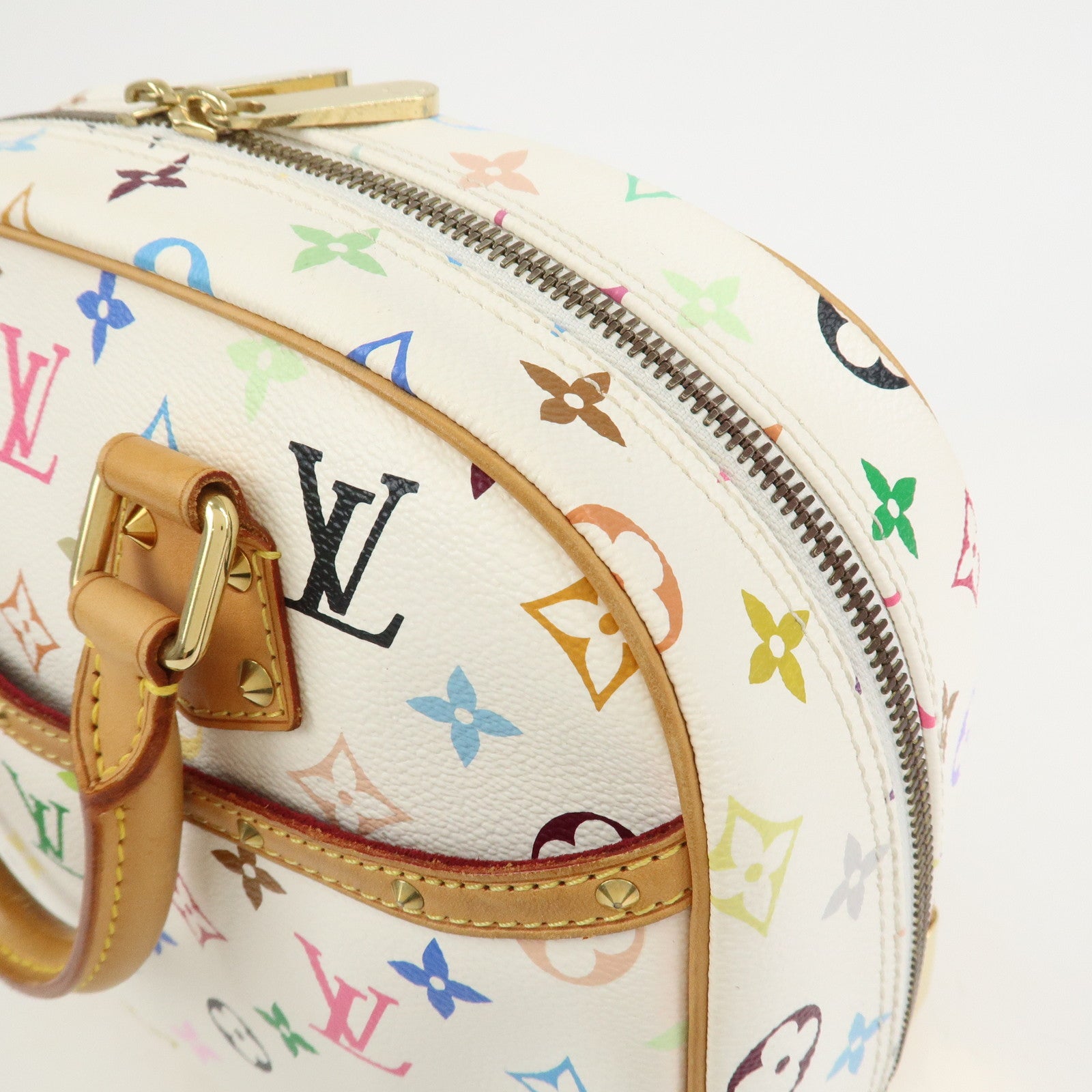 Louis Vuitton Monogram Multicolor Trouville Hand Bag Blanc M92663