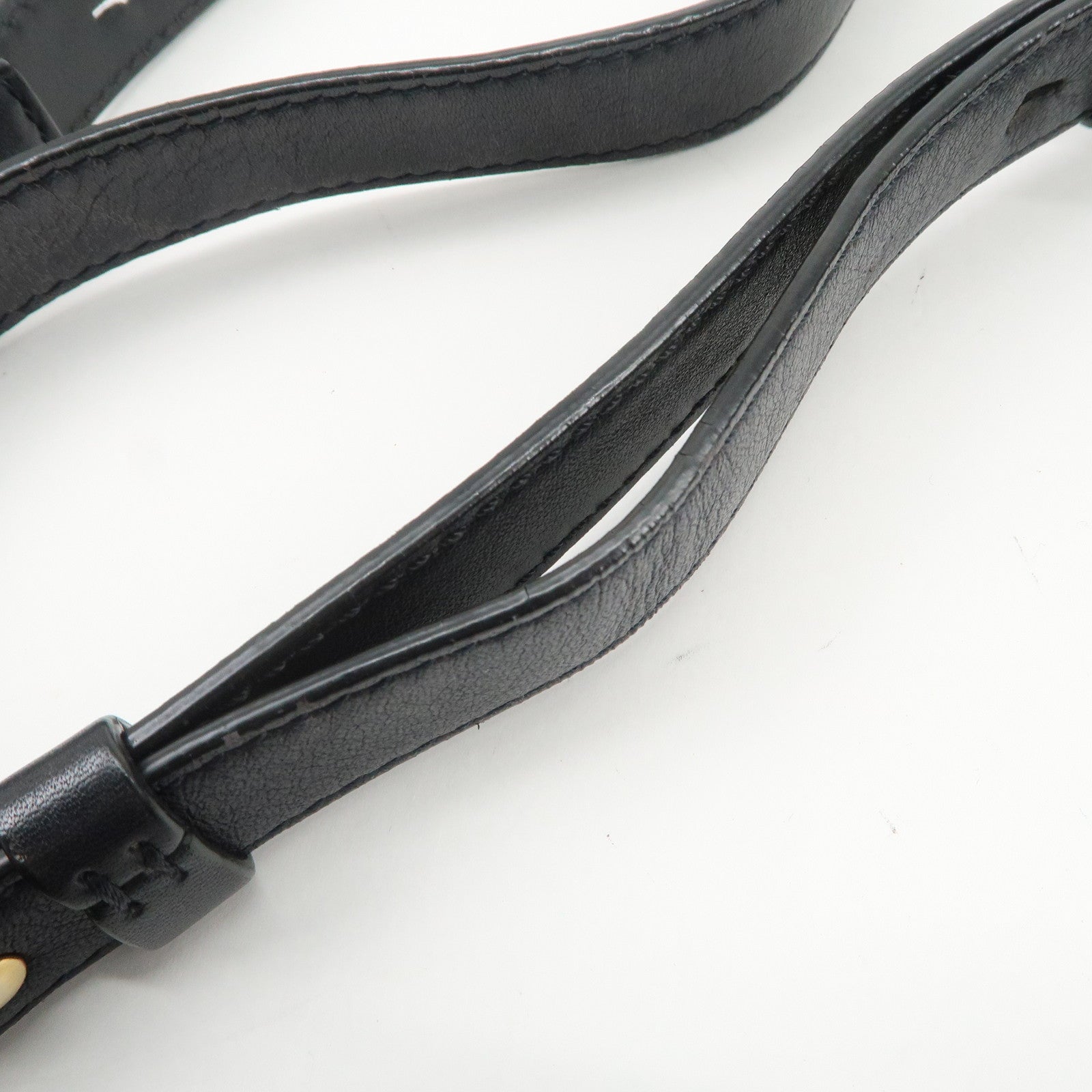 Chloe Hudson SAC'S PORTE EPAU Calf Leather Suede Shoulder Bag Black