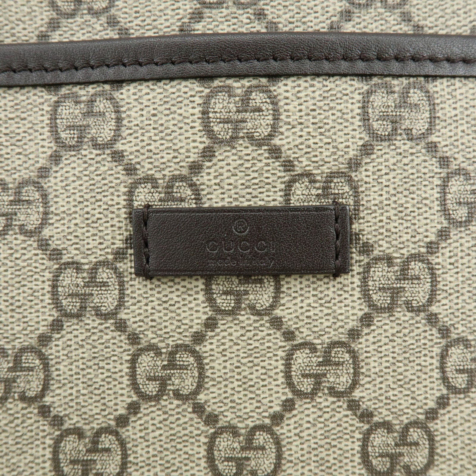 GUCCI GG Canvas Leather 2Way Tote Bag Hand Bag Brown 388929
