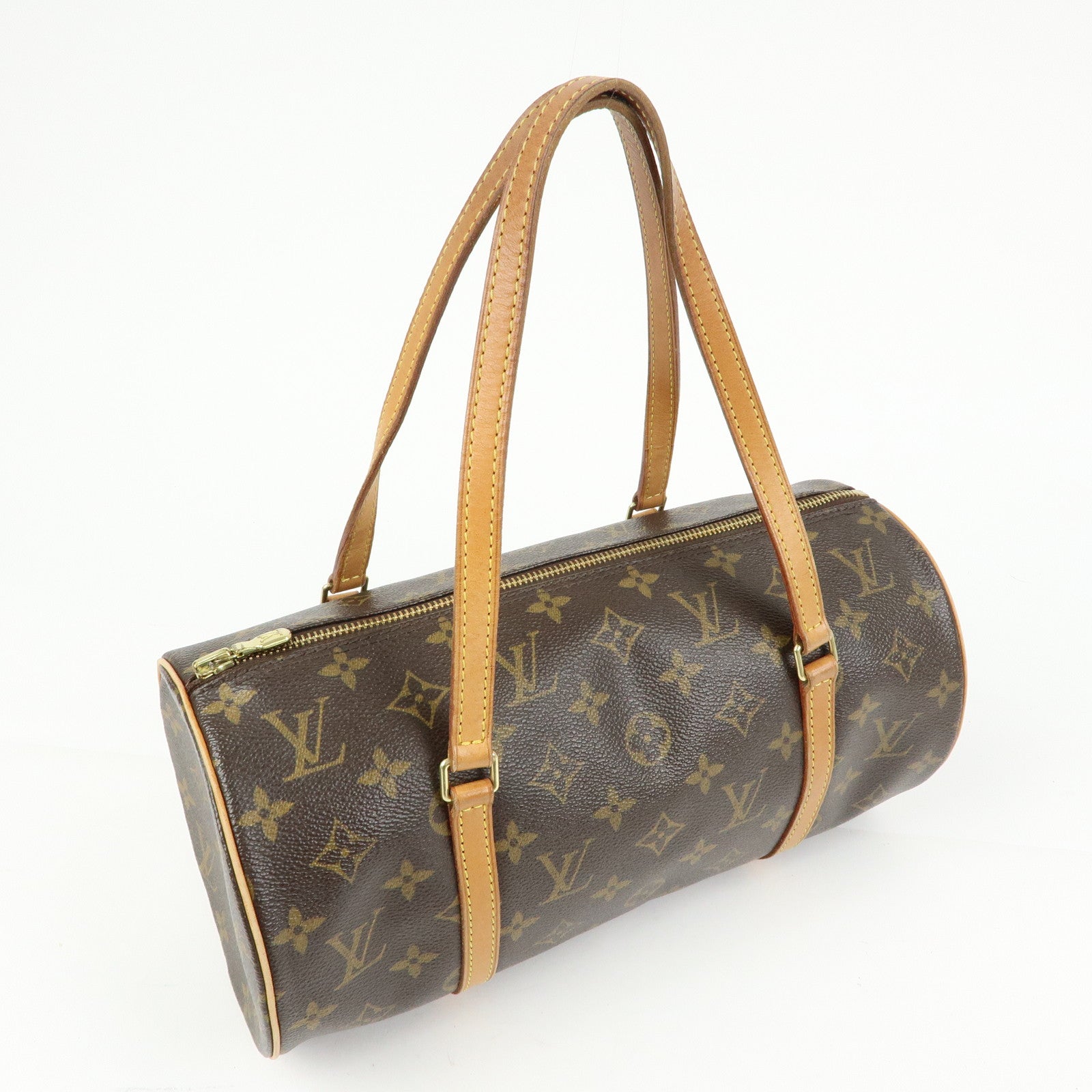 Louis Vuitton Monogram Papillon 30 Hand Bag Brown M51385