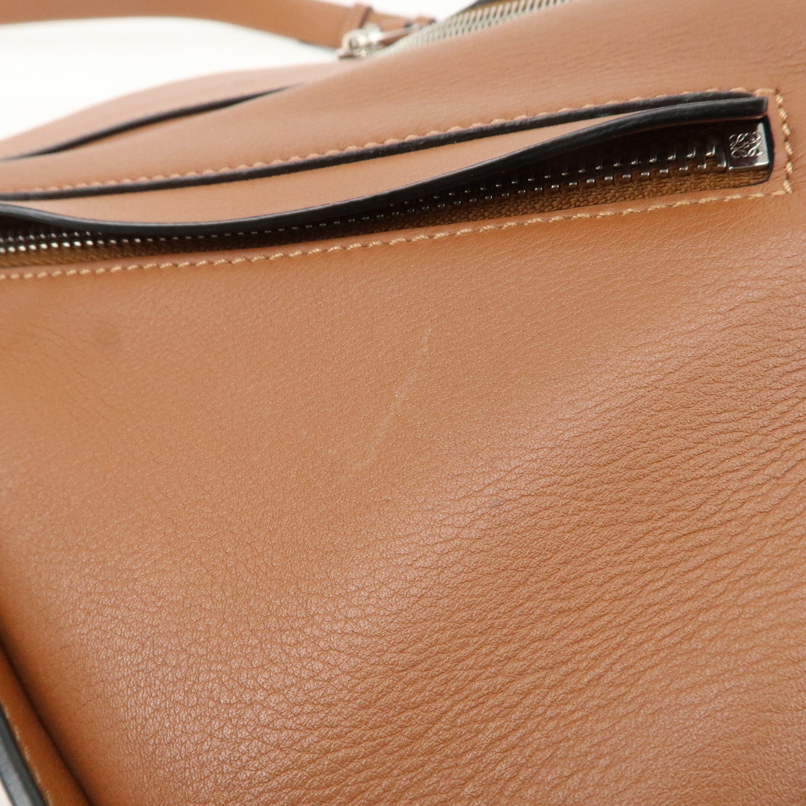 LOEWE Leather Hammock Medium Hand Bag Shoulder Bag Tan Used