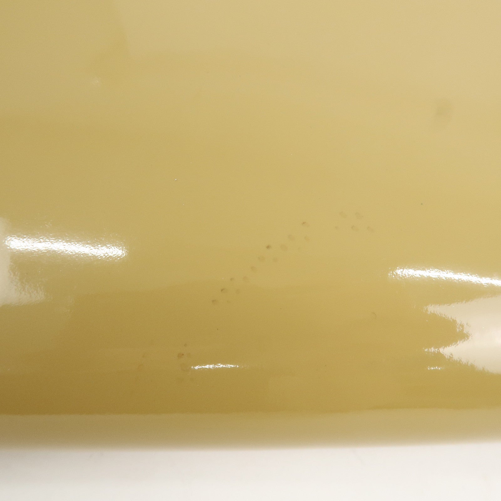 Ferragamo Gancini Patent Leather Chain Shoulder Bag Hand Bag Beige