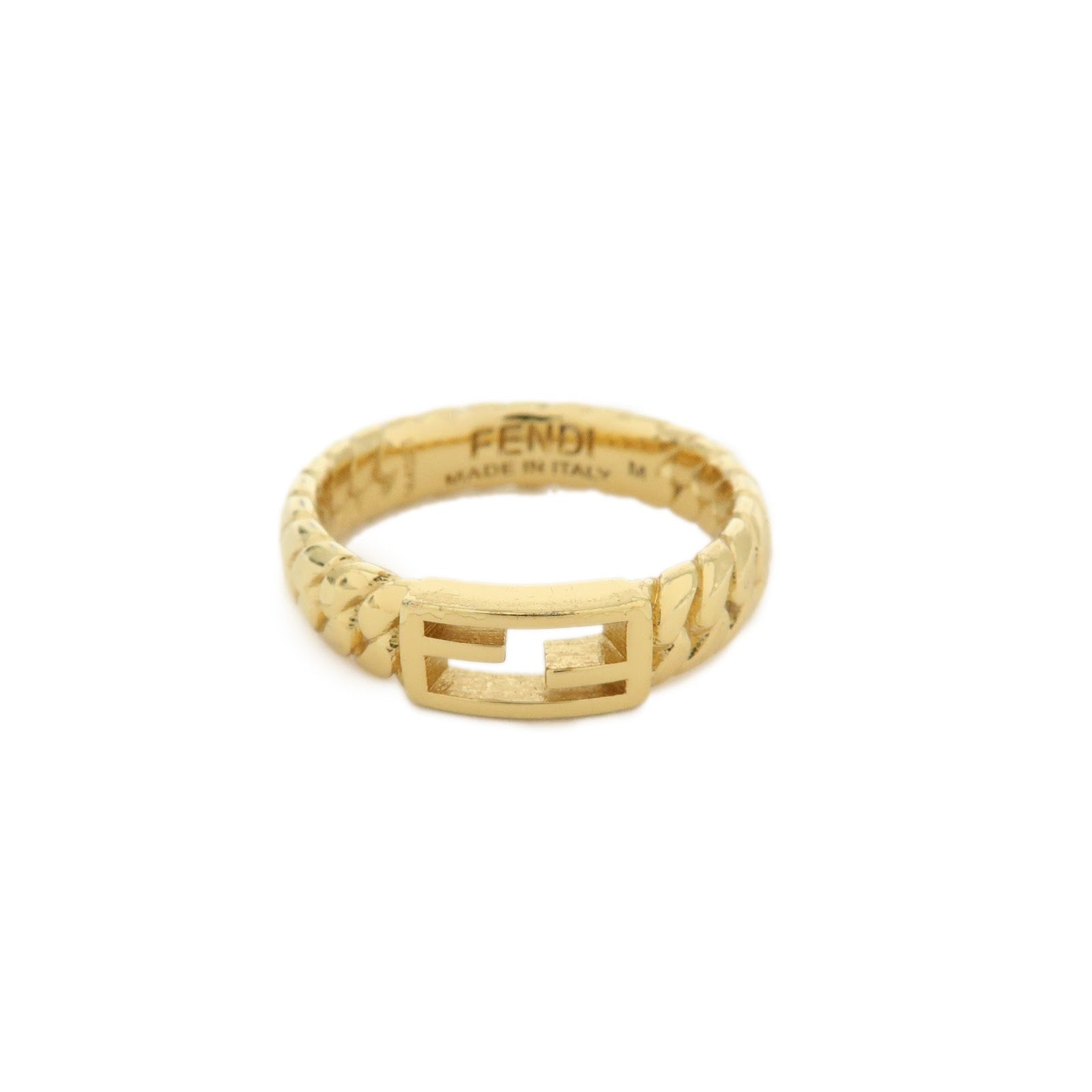 FENDI Baguette Ring Metal Ring Gold Size M US7 EU54 HK15
