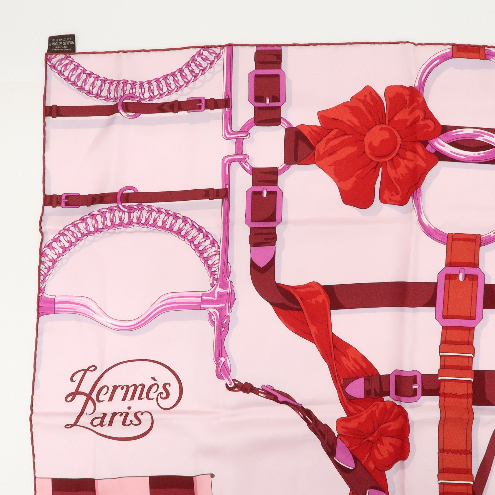 HERMES Carre 90 Silk 100% Scarf Grand Manege Detail