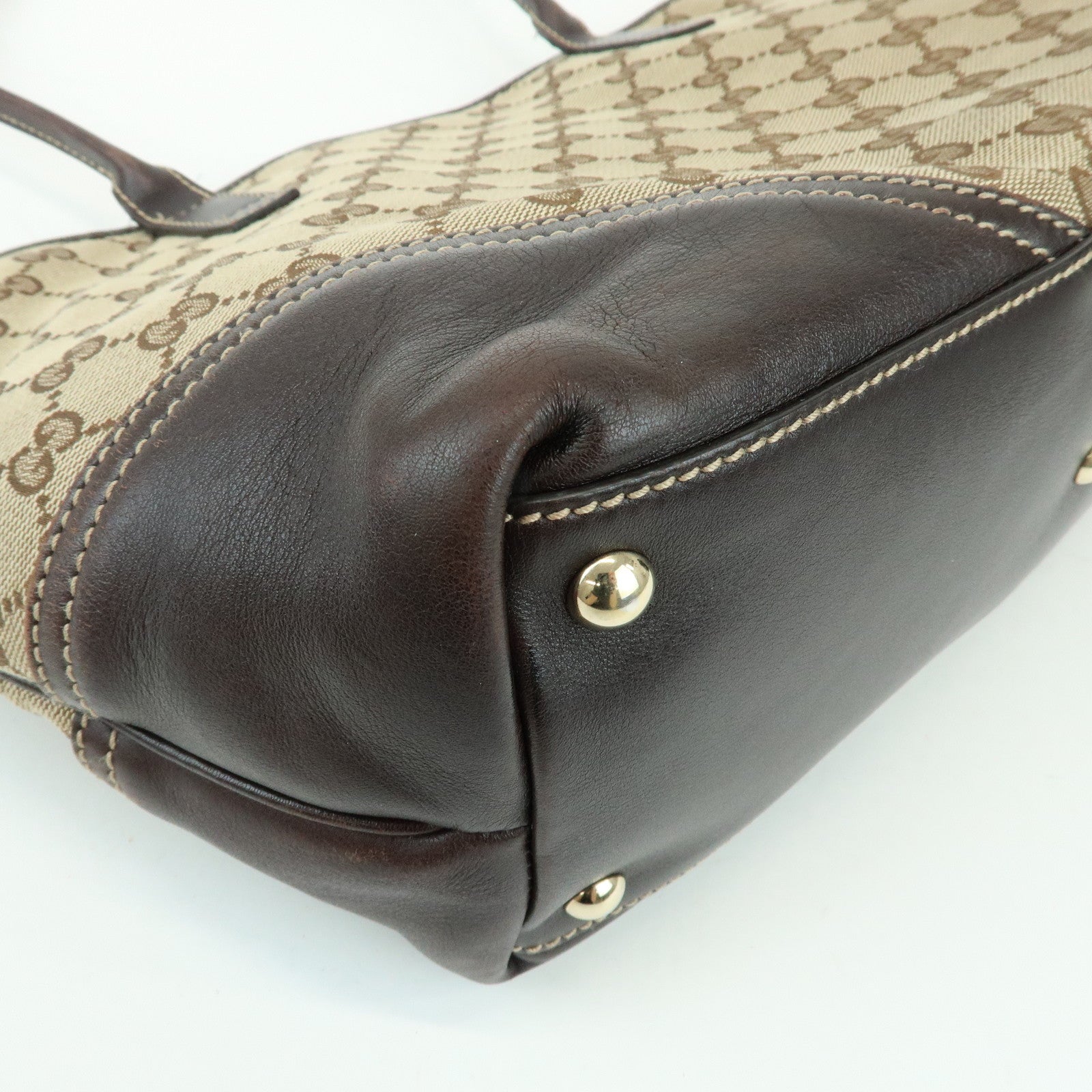 GUCCI New Britt Interlocking G Tote Bag Shoulder Bag Brown 169946