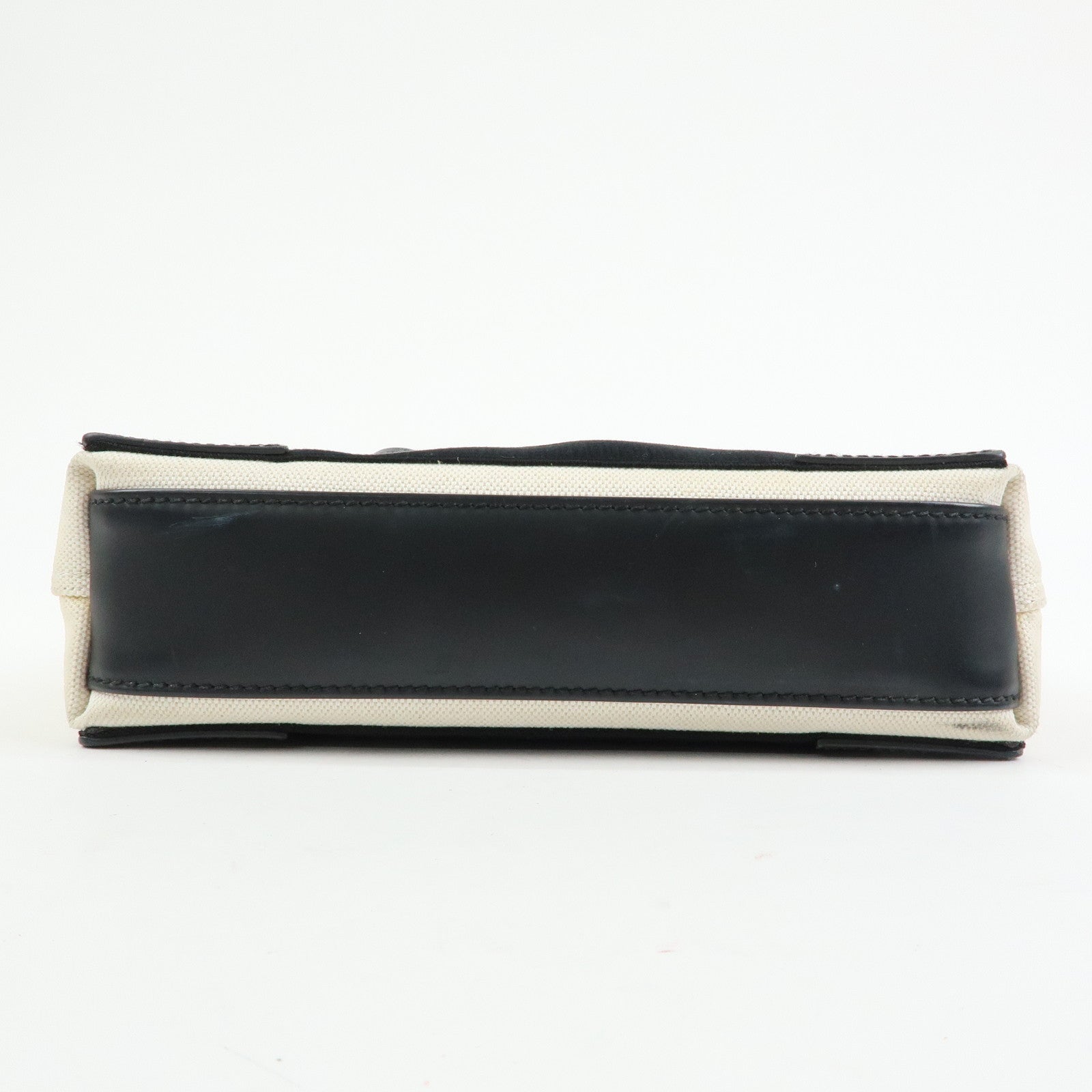 BALENCIAGA Navy Cabas XS Canvas Leather 2WAY Bag Natural 390346