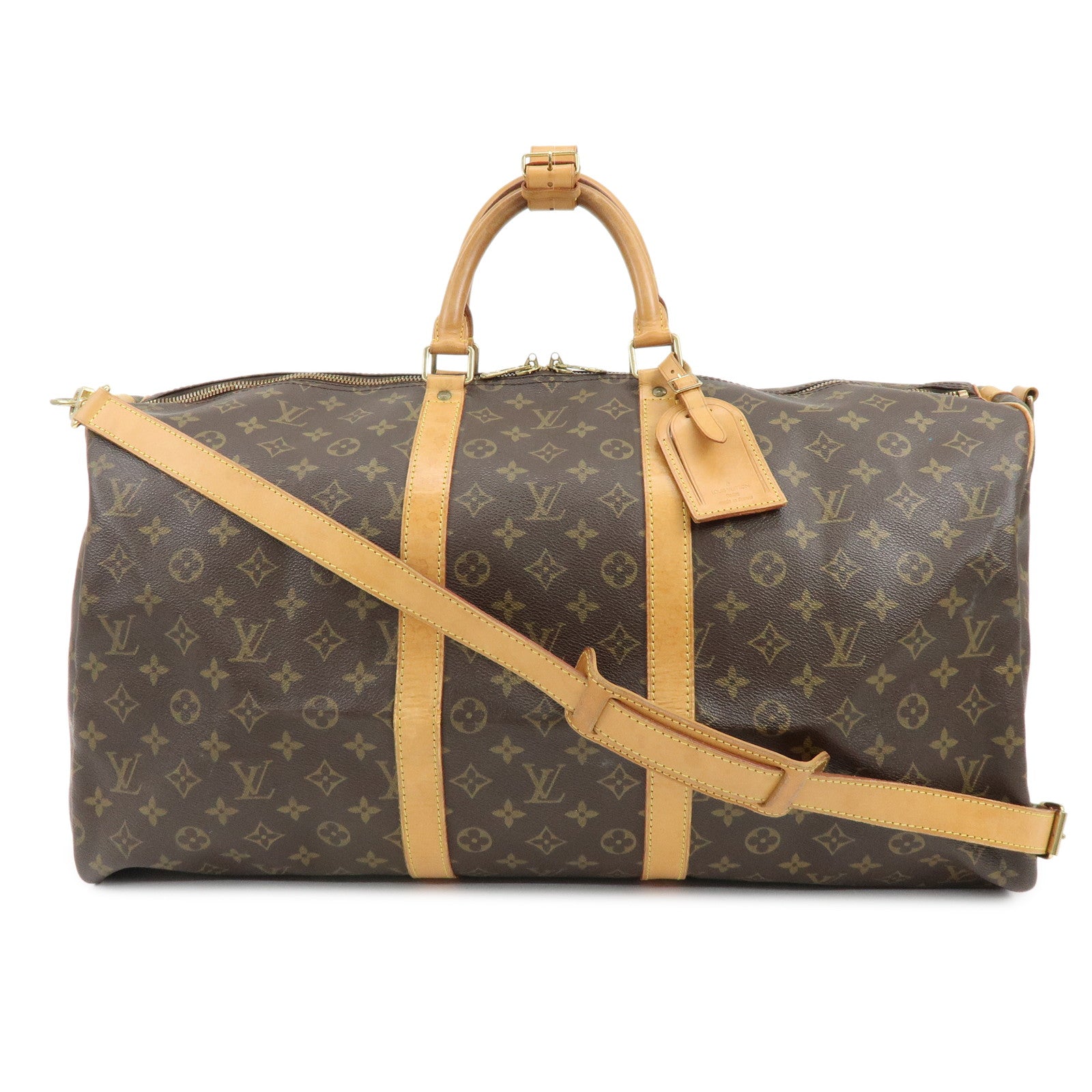 Louis Vuitton Monogram Keep All Bandouliere 55 Boston Bag M41414