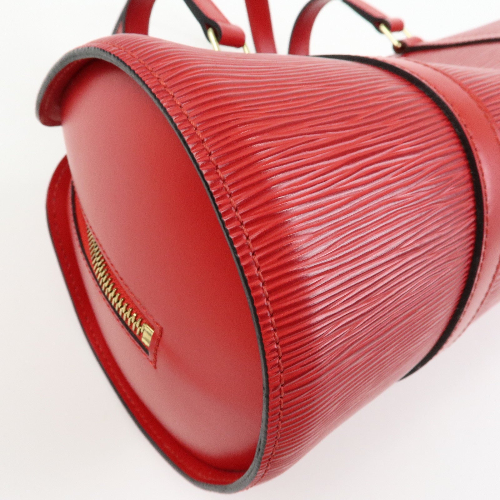 Louis Vuitton Epi Soufflot Leather Hand Bag Castillian Red M52227