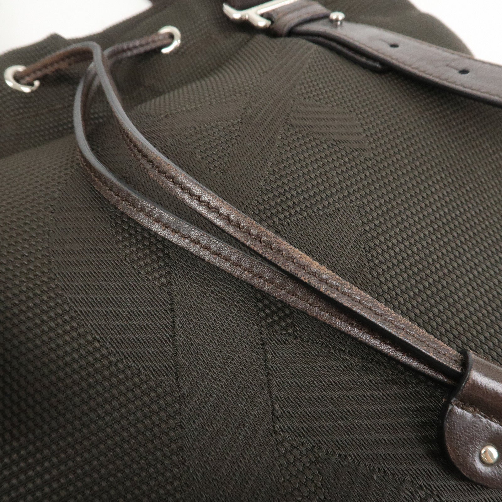 SAINT LAURENT PARIS Kahala Nylon Leather Tote Bag Brown 123435