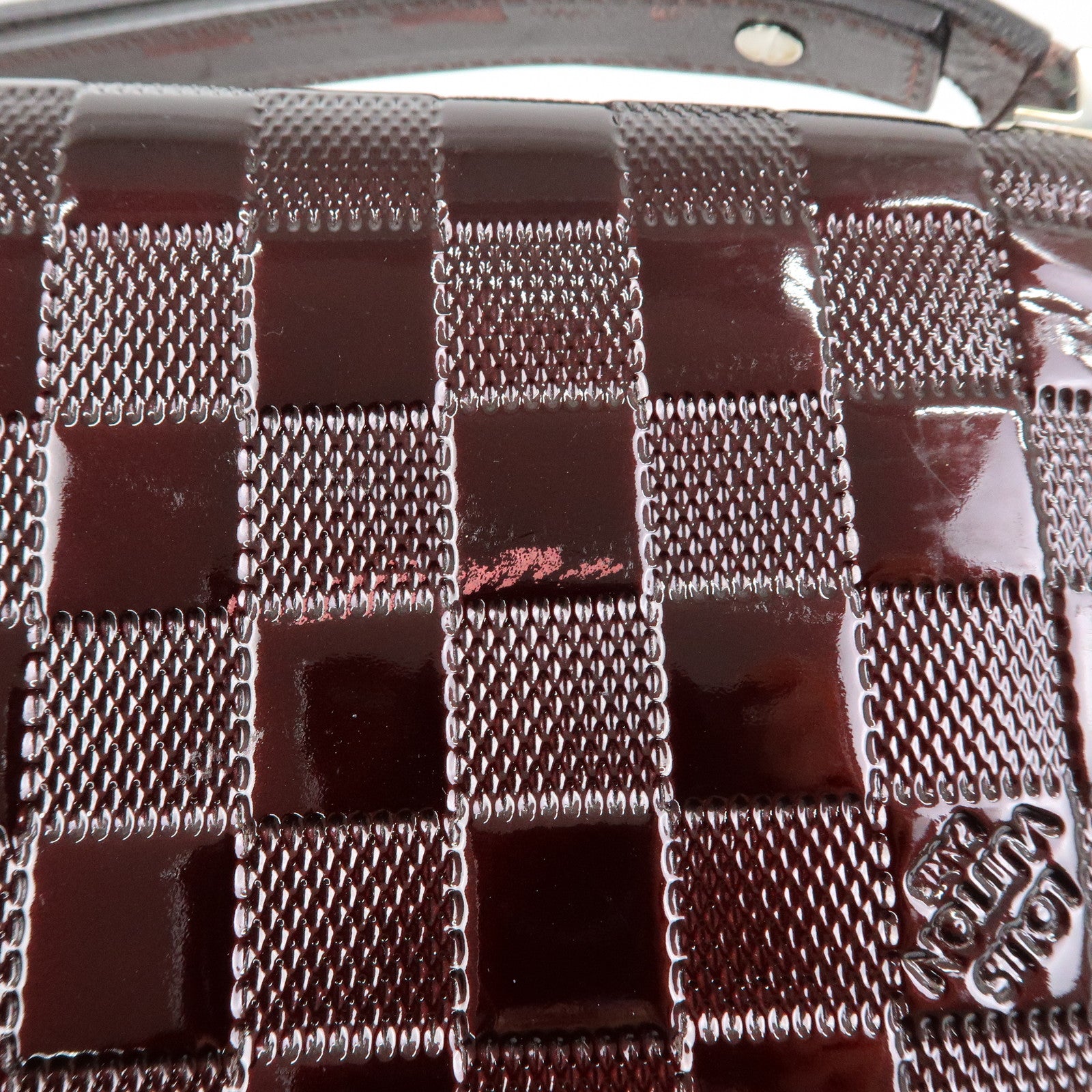 Louis Vuitton Damier Vernis Cabaret Shoulder Bag Bordeaux M92124