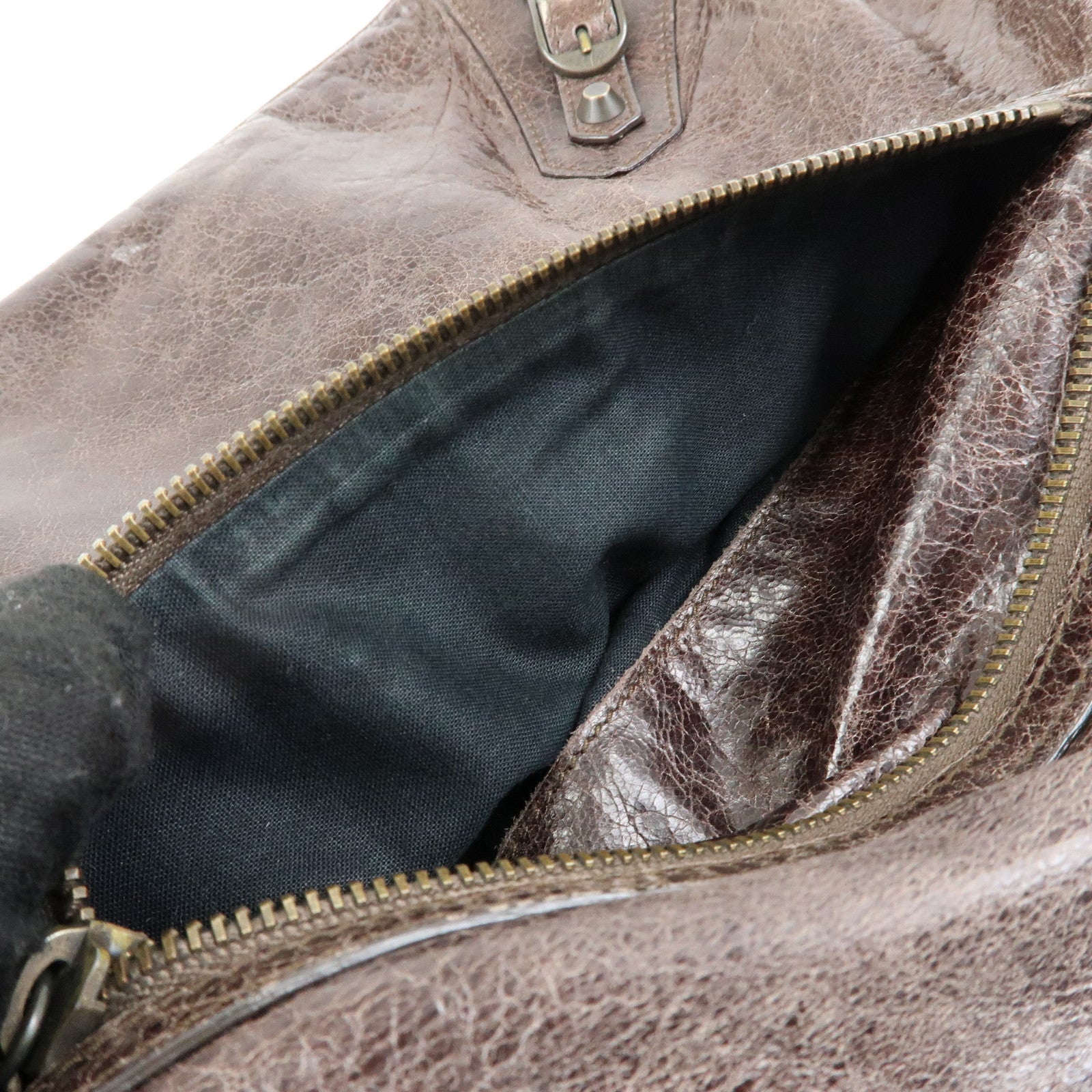 BALENCIAGA The Messenger Leather Shoulder Bag Brown 177289