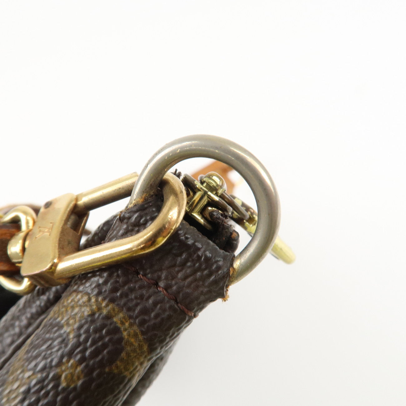 Louis Vuitton Monogram Pochette Accessoires Hand Bag Brown M51980 Used