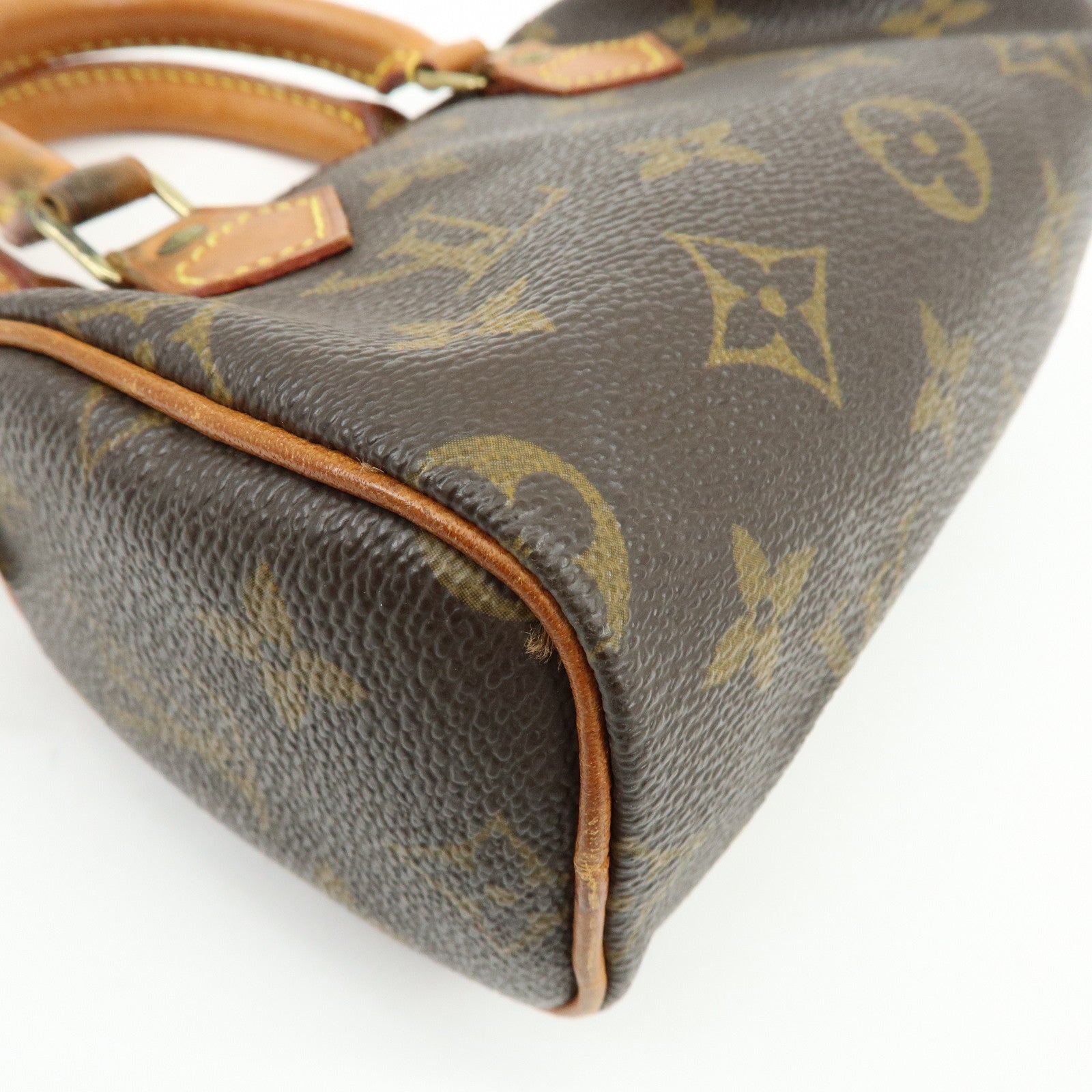 Louis Vuitton Monogram Mini Speedy Hand Bag ＆ Strap Brown M41534
