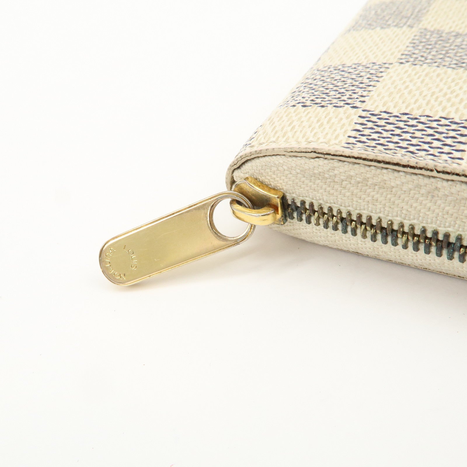 Louis Vuitton Damier Azur Zippy Coin Purse Coin Case Ivory N63069