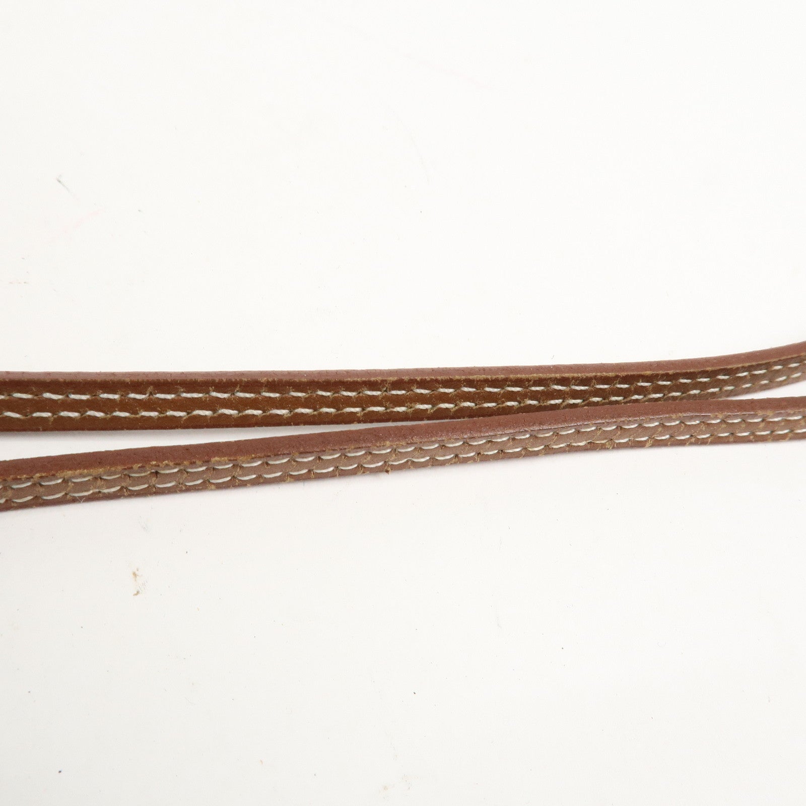 HERMES Air Line Canvas Leather Omenitu Shoulder Bag Brown