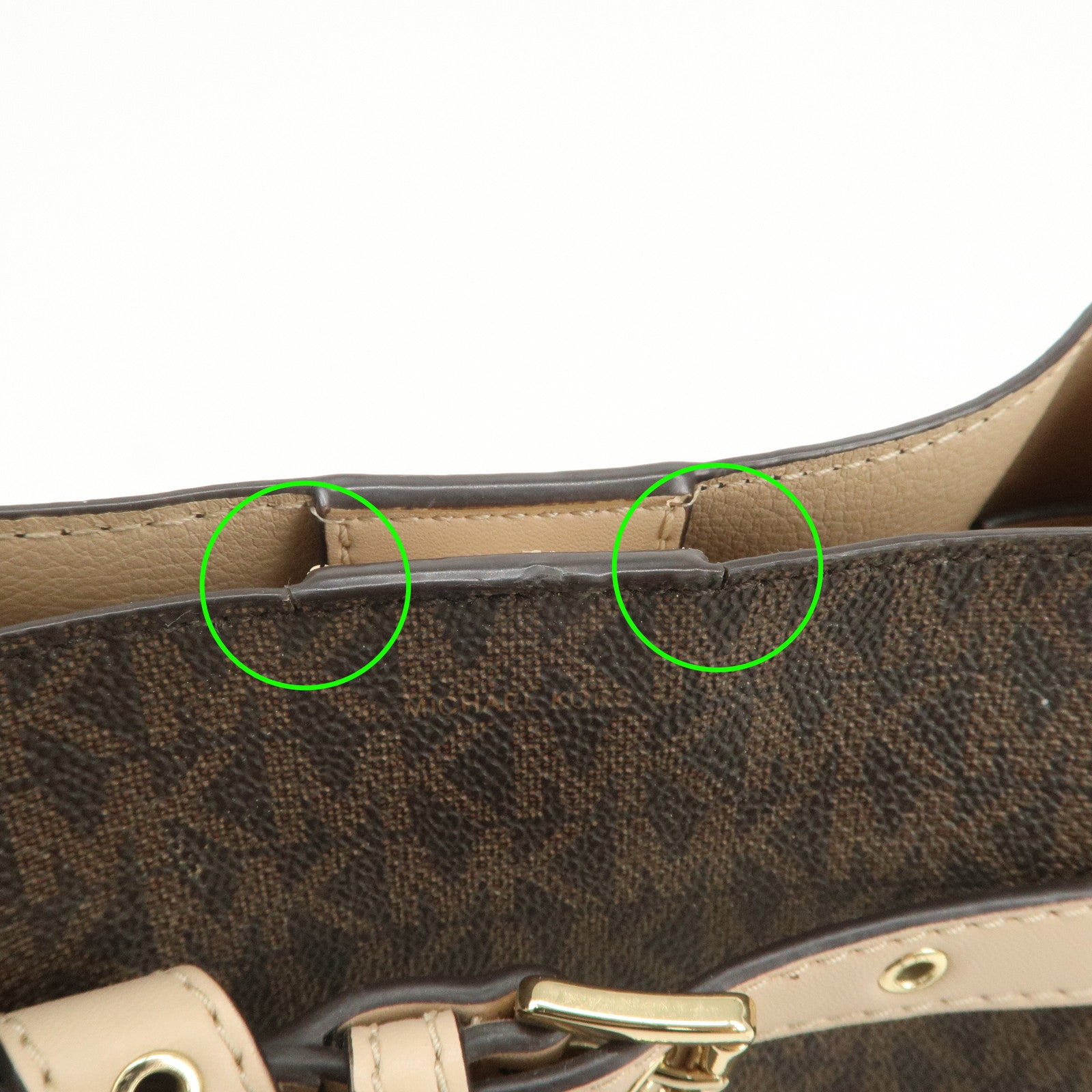 MICHAEL KORS PVC Leather Shoulder Bag Crossbody Bag Brown